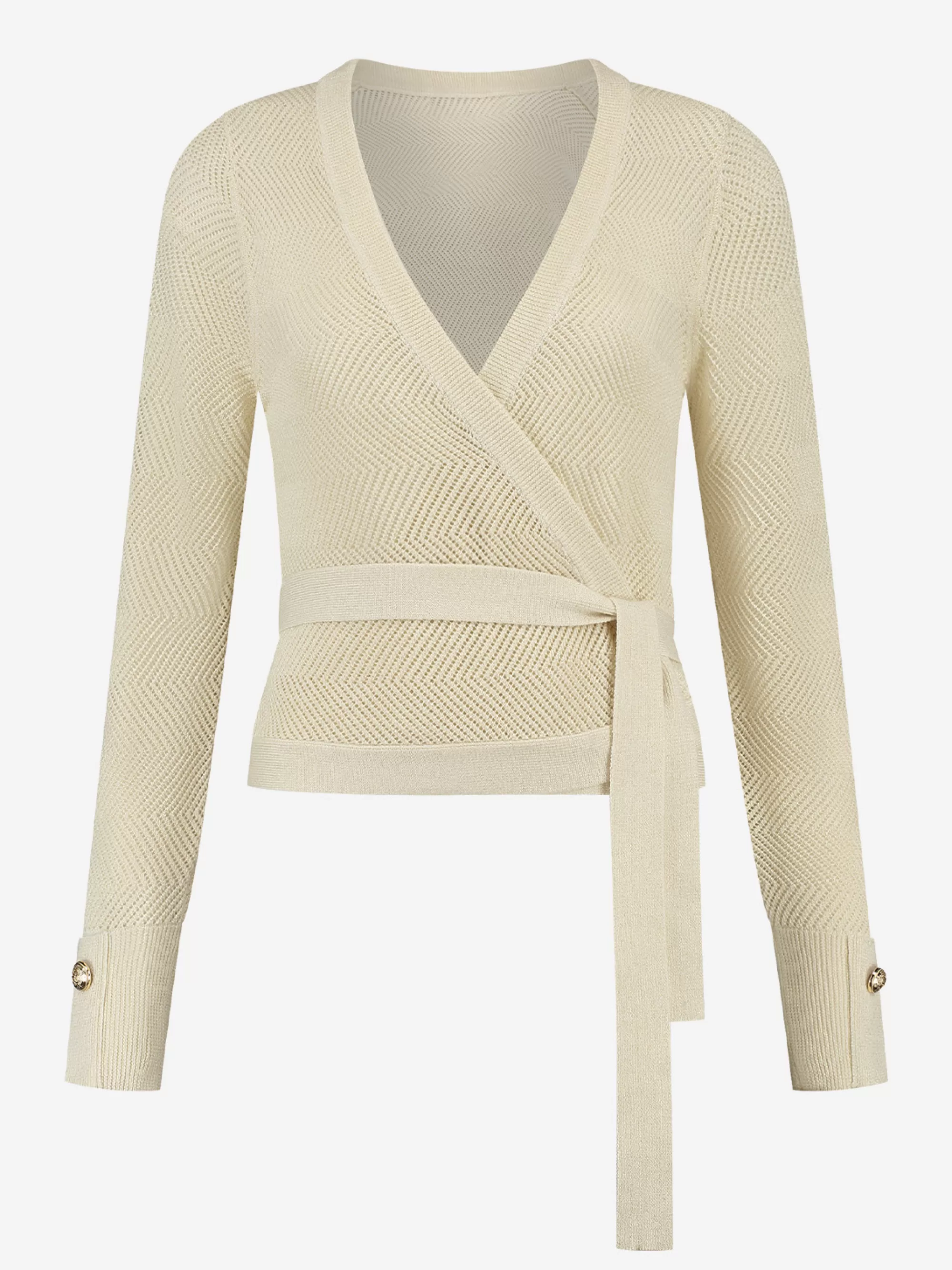 Women FIFTH HOUSE Sweaters & Cardigans-Ajour knit wrap cardigan