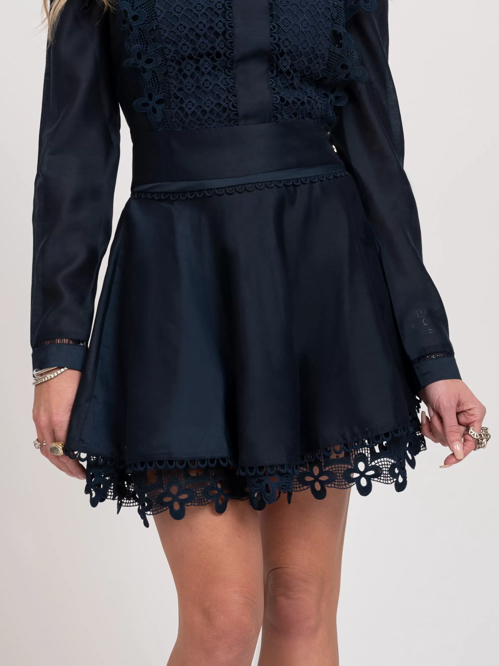 Women FIFTH HOUSE Skirts-A-line skirt with lace details