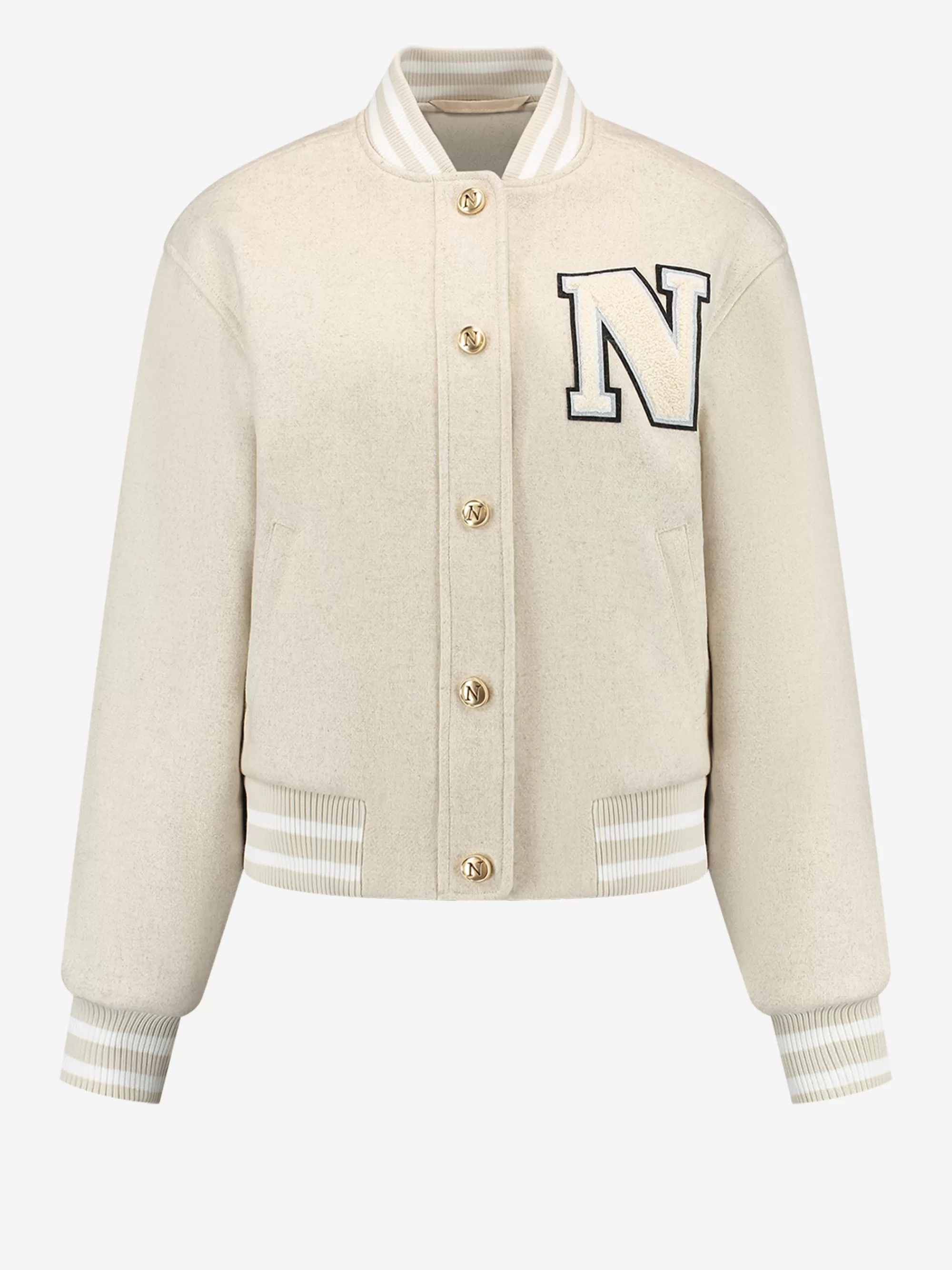 Women FIFTH HOUSE Coats & Jackets-Baseball jacket with N-logo and buttons