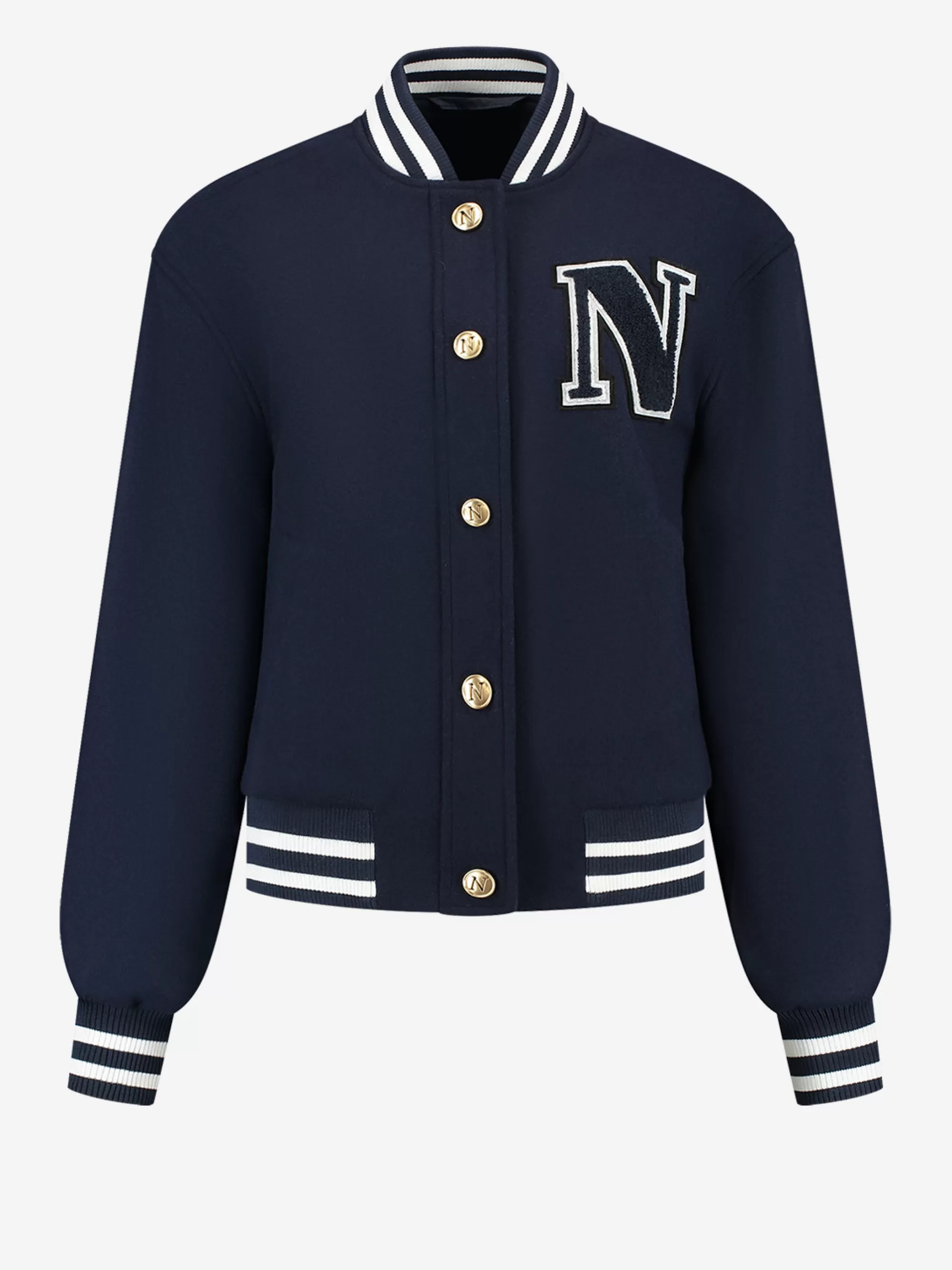 Women FIFTH HOUSE Coats & Jackets-Baseball jacket with N-logo and buttons