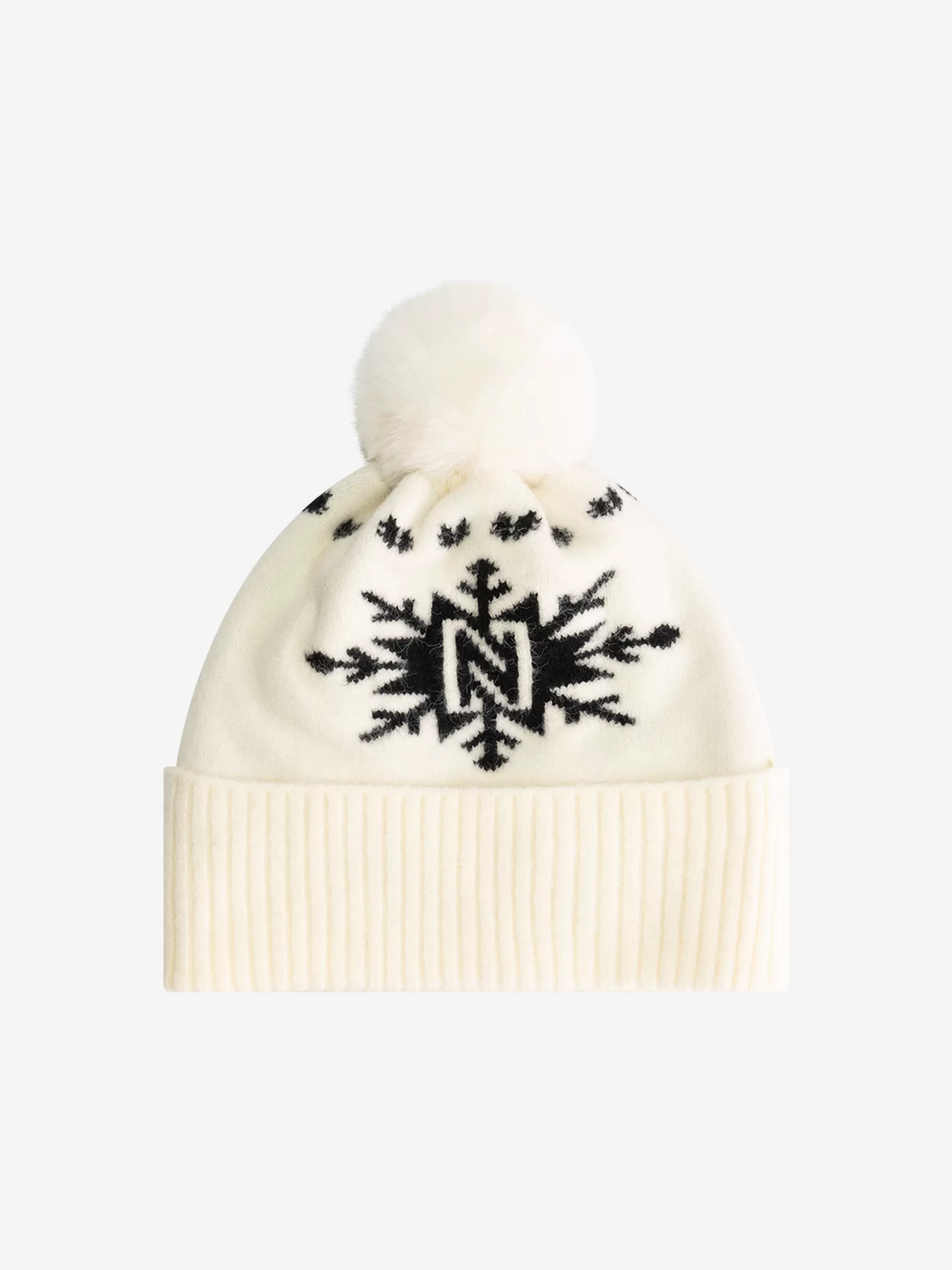 Women FIFTH HOUSE Skiwear | All Accessories-Beanie with N-logo and fluffy pompon