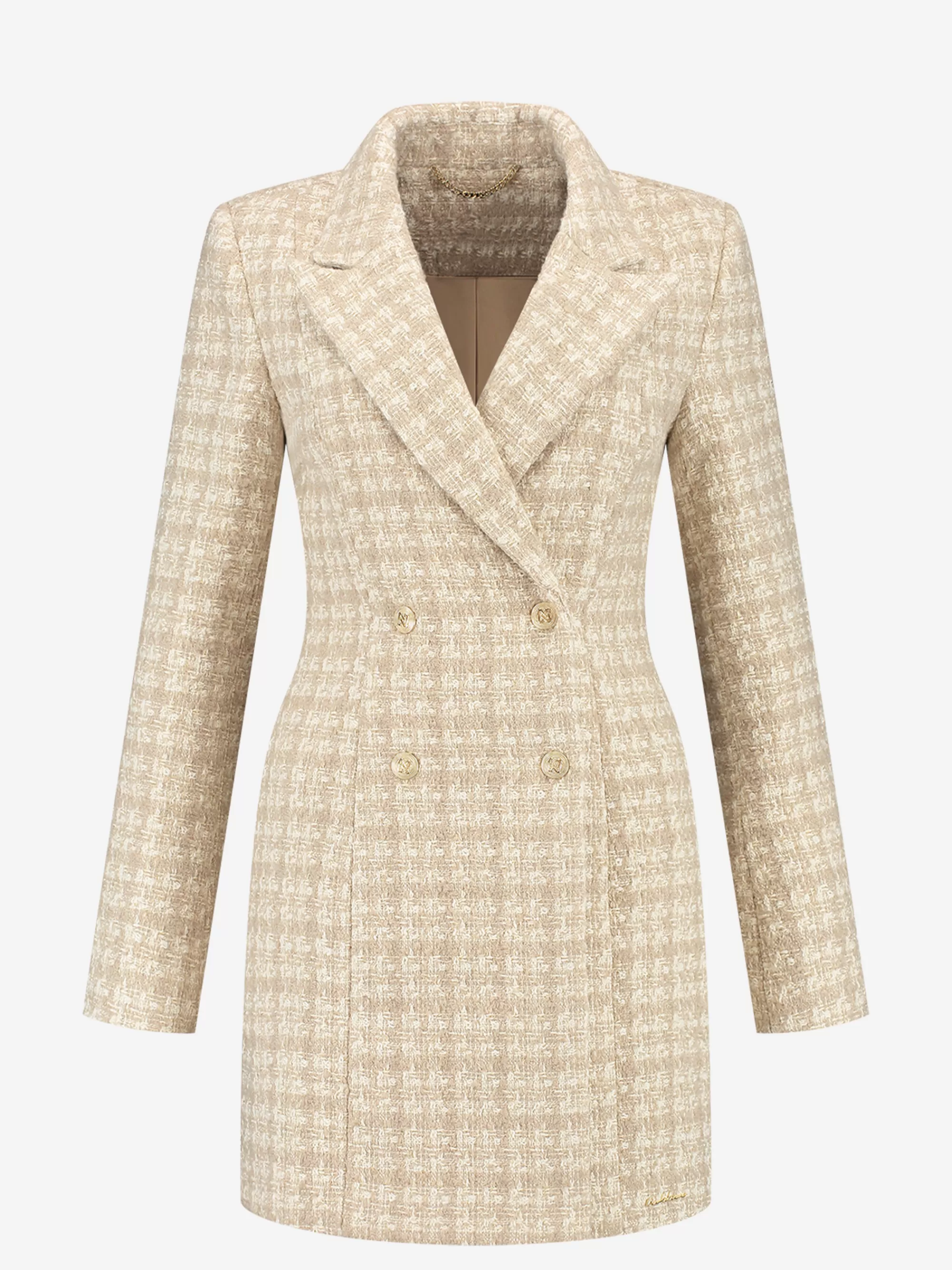 Women FIFTH HOUSE Dresses-Blazer dress with pied-de-poule pattern