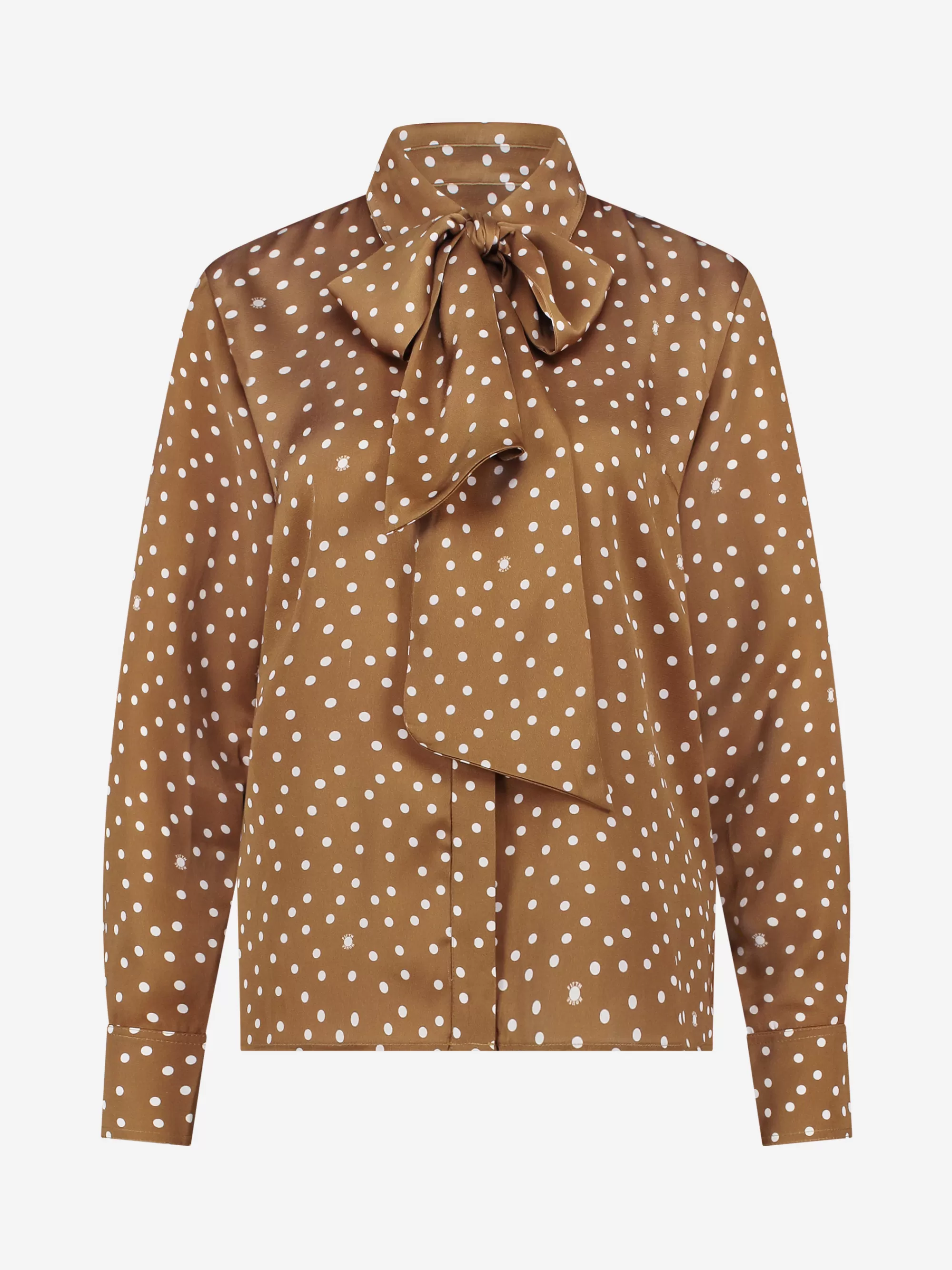 Women FIFTH HOUSE Shirts & Blouses-Blouse with dots and tie cord