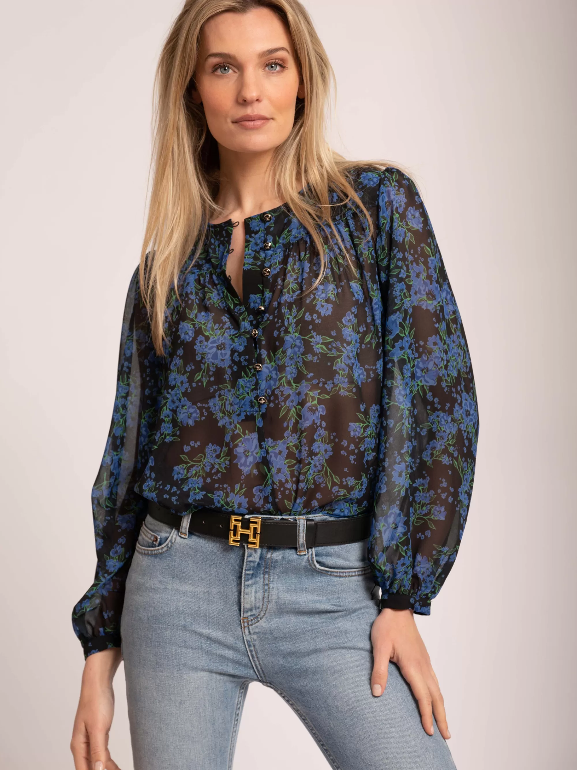 Women FIFTH HOUSE Shirts & Blouses-Blouse with flower print