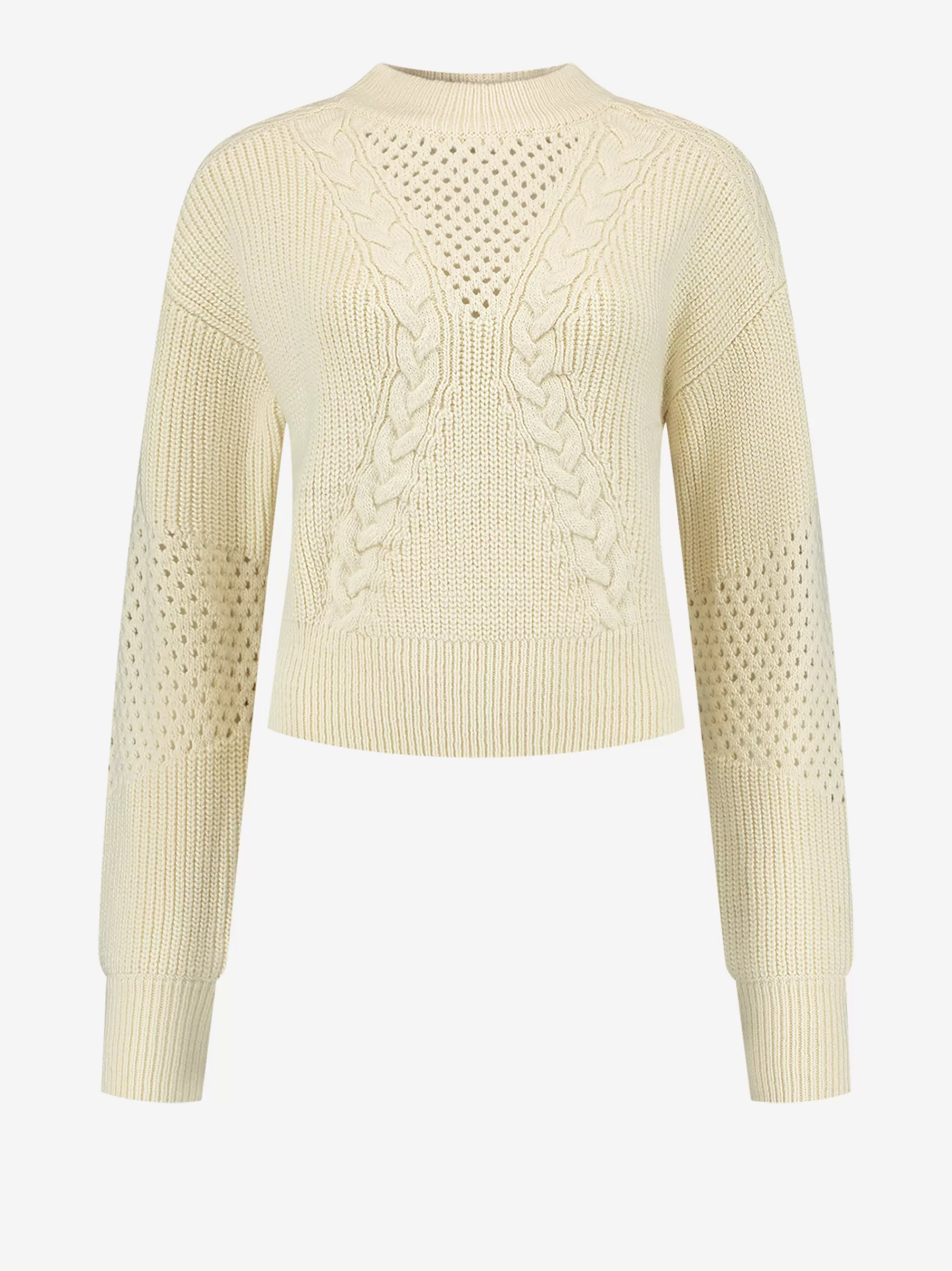 Women FIFTH HOUSE Sweaters & Cardigans-Cable knit pull with turtleneck