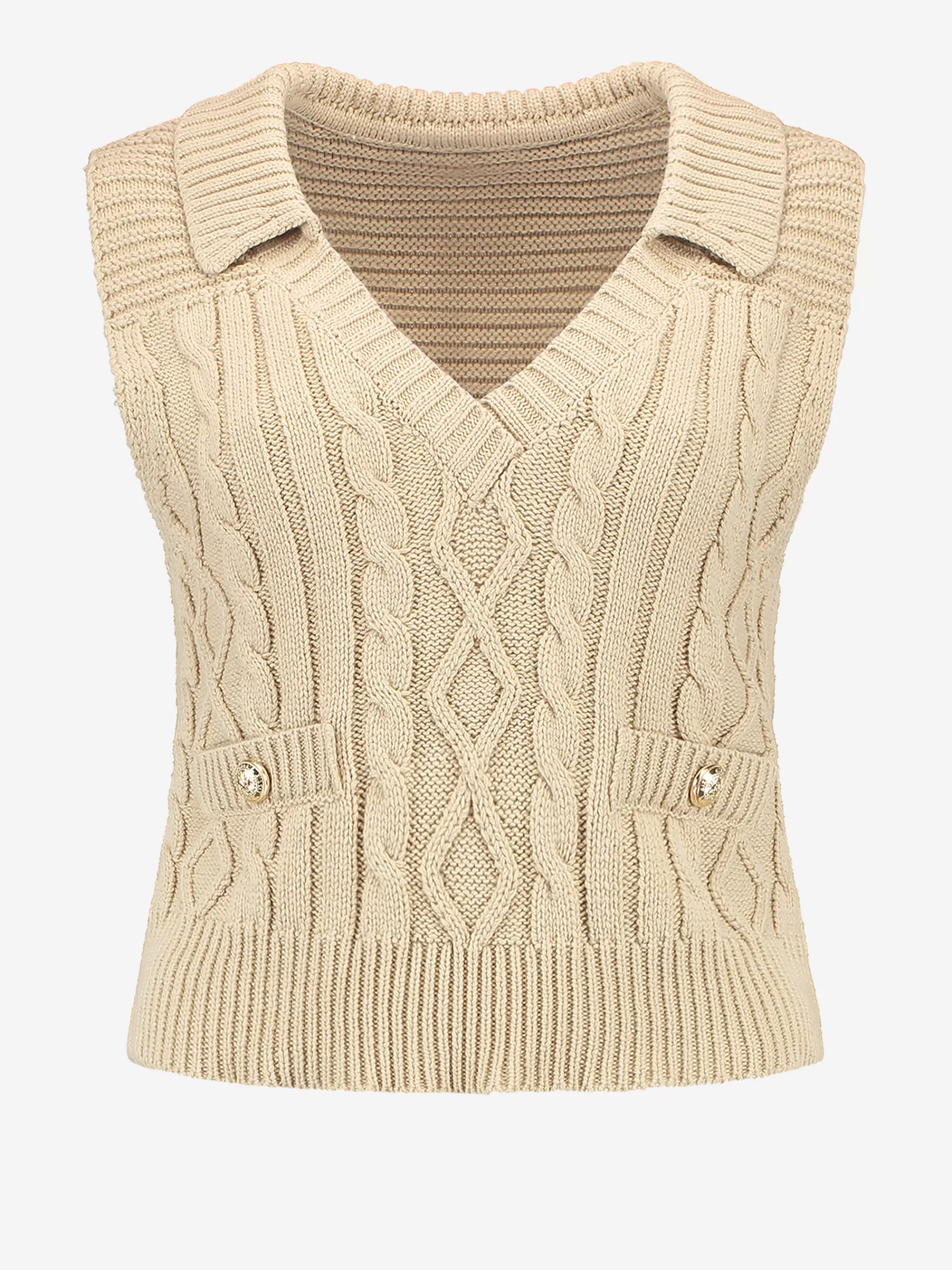 Women FIFTH HOUSE Sweaters & Cardigans | Tops-Cable knit spencer