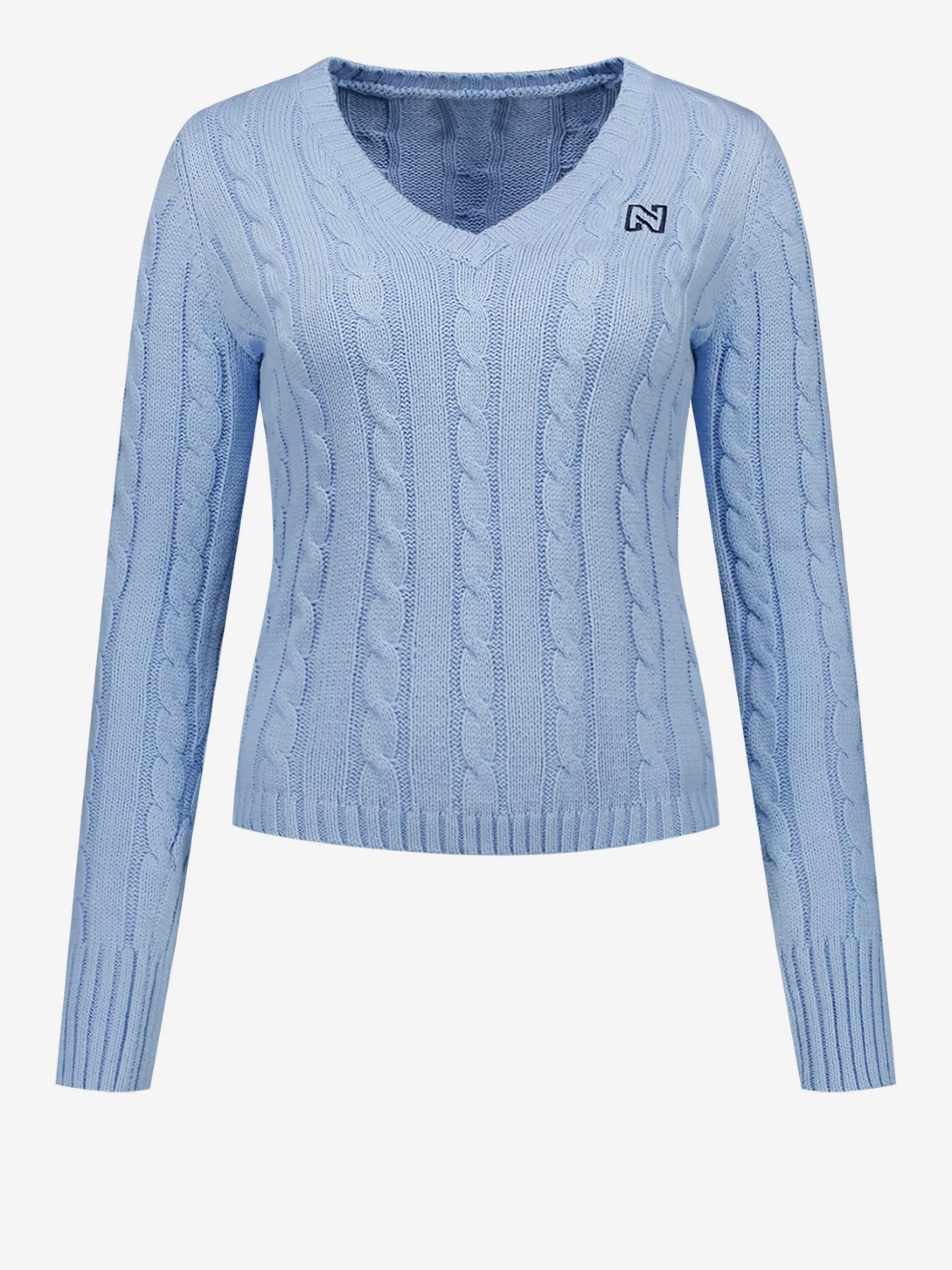 Women FIFTH HOUSE Sweaters & Cardigans-Cable knit sweater with N-logo