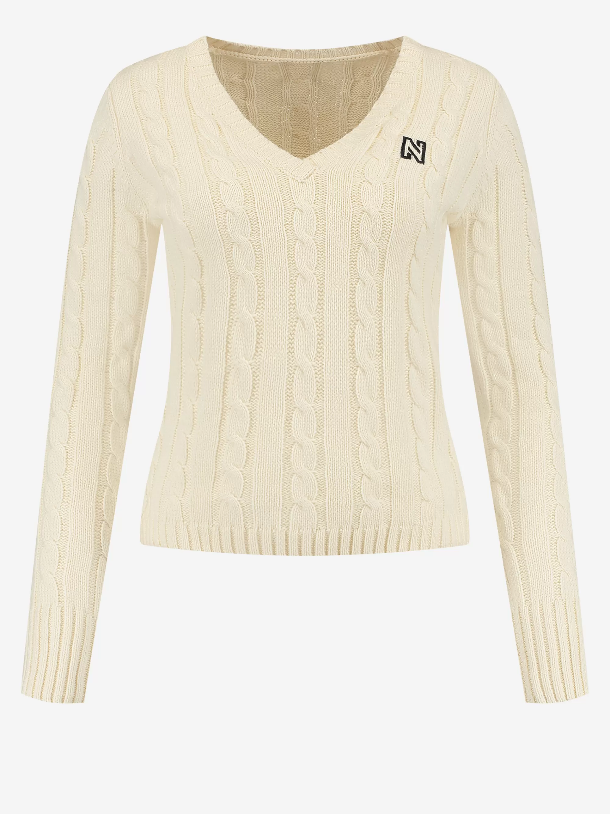 Women FIFTH HOUSE Sweaters & Cardigans-Cable knitted sweater with N-logo