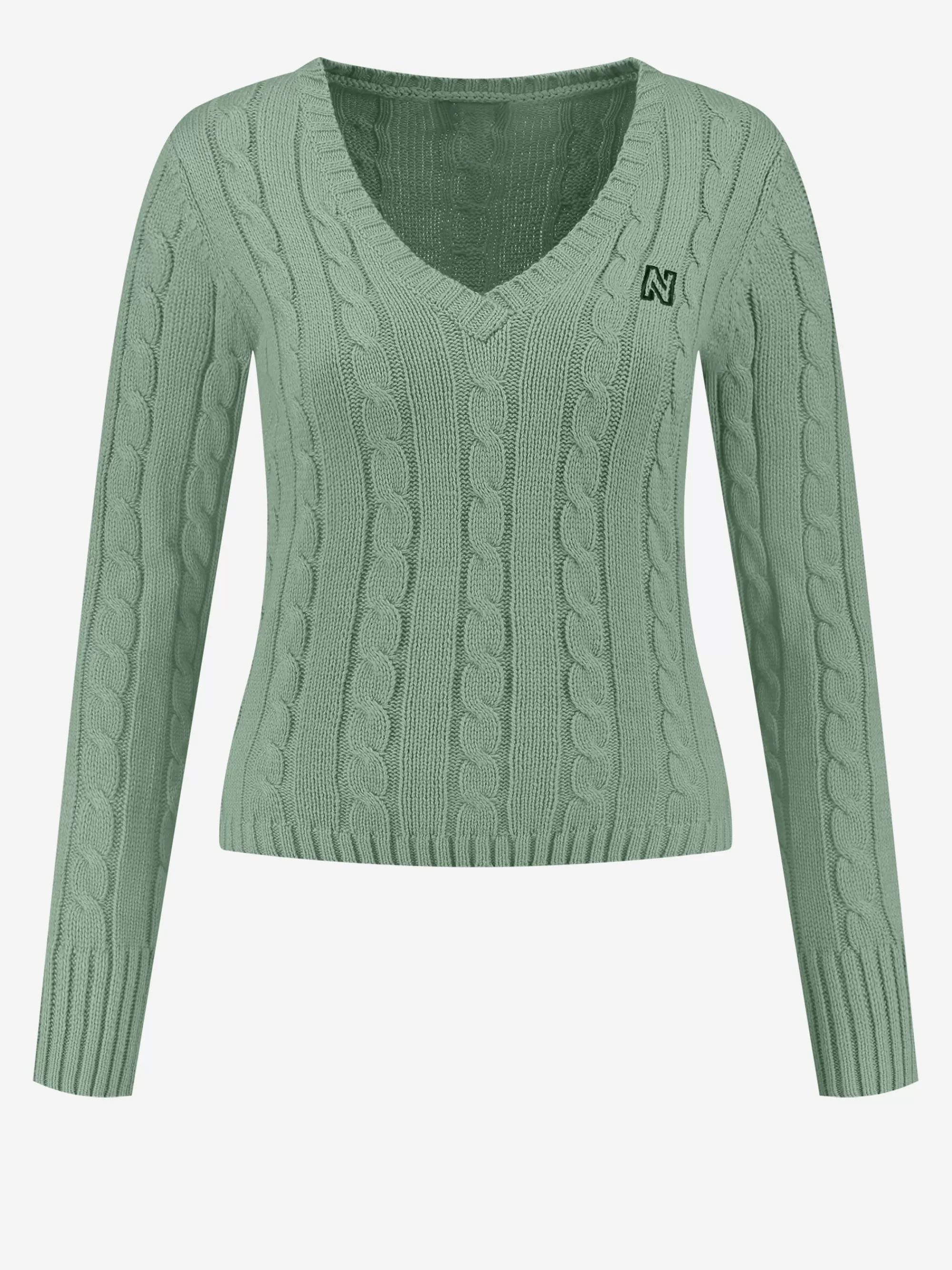 Women FIFTH HOUSE Sweaters & Cardigans-Cable knitted sweater with N-logo