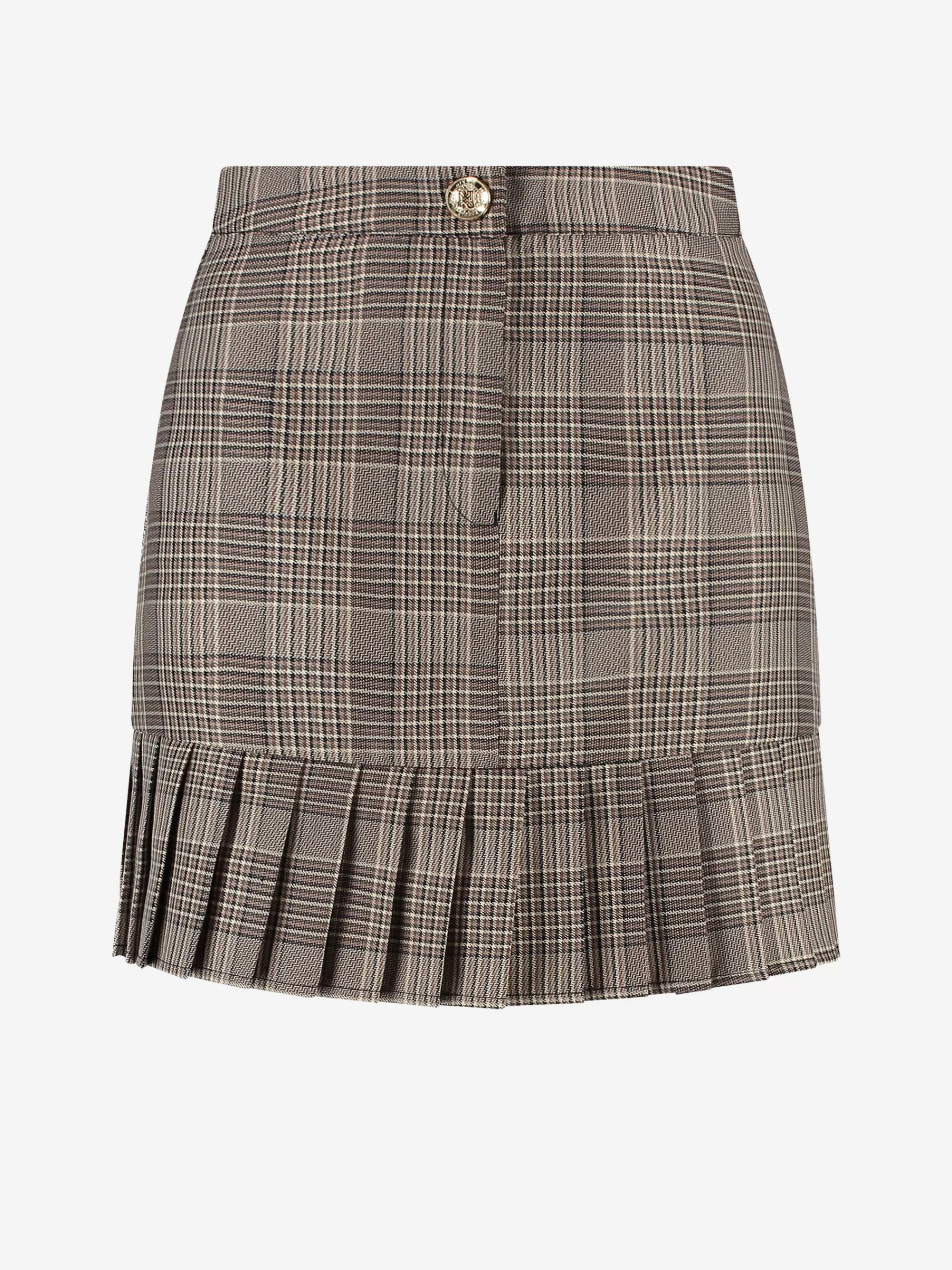 Women FIFTH HOUSE Skirts-Checked skirt with pleats