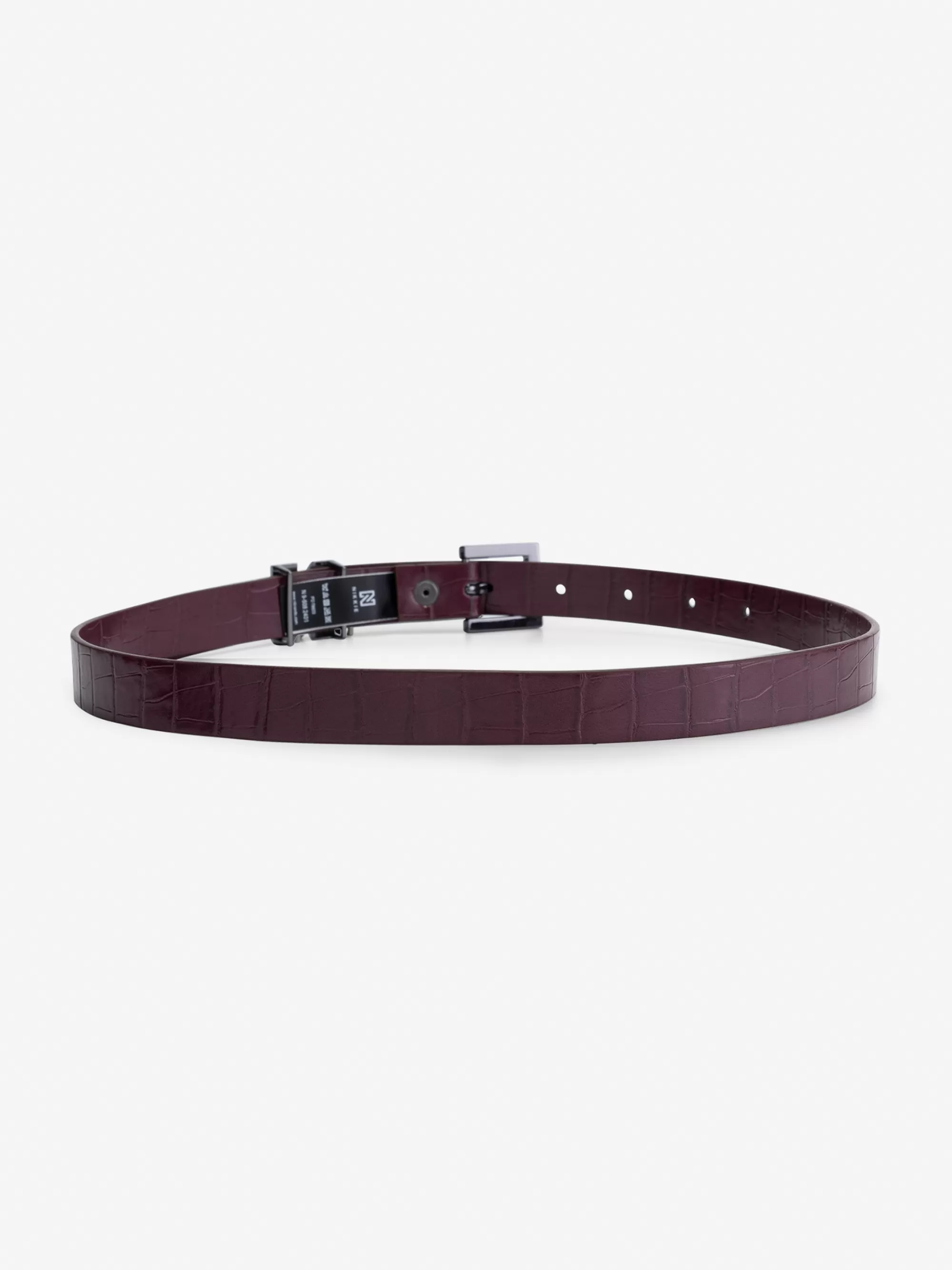 Women FIFTH HOUSE All Accessories-Croco Waist belt with N slide