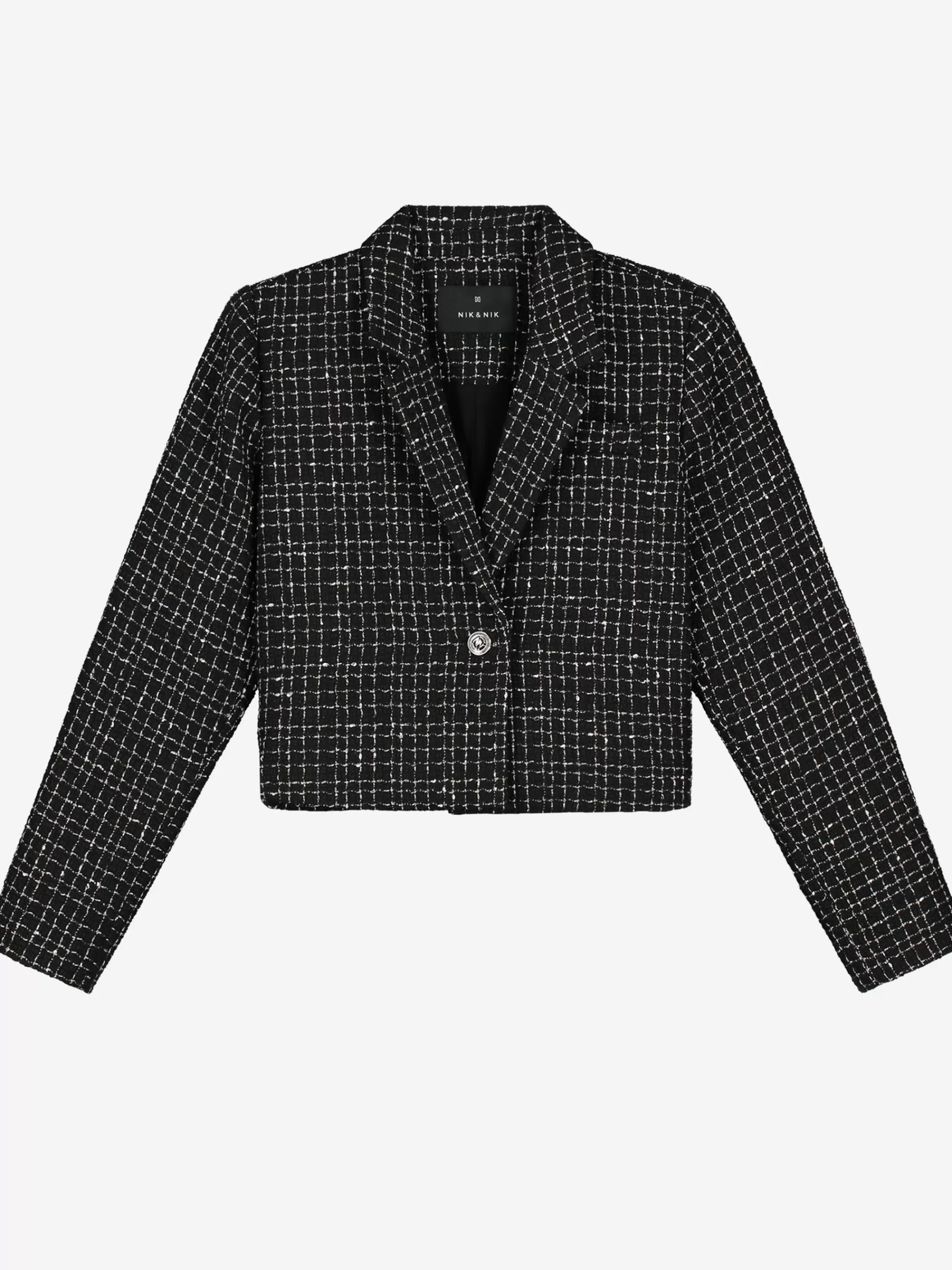 FIFTH HOUSE Jackets & Blazers-Cropped blazer with pied-de-poule pattern