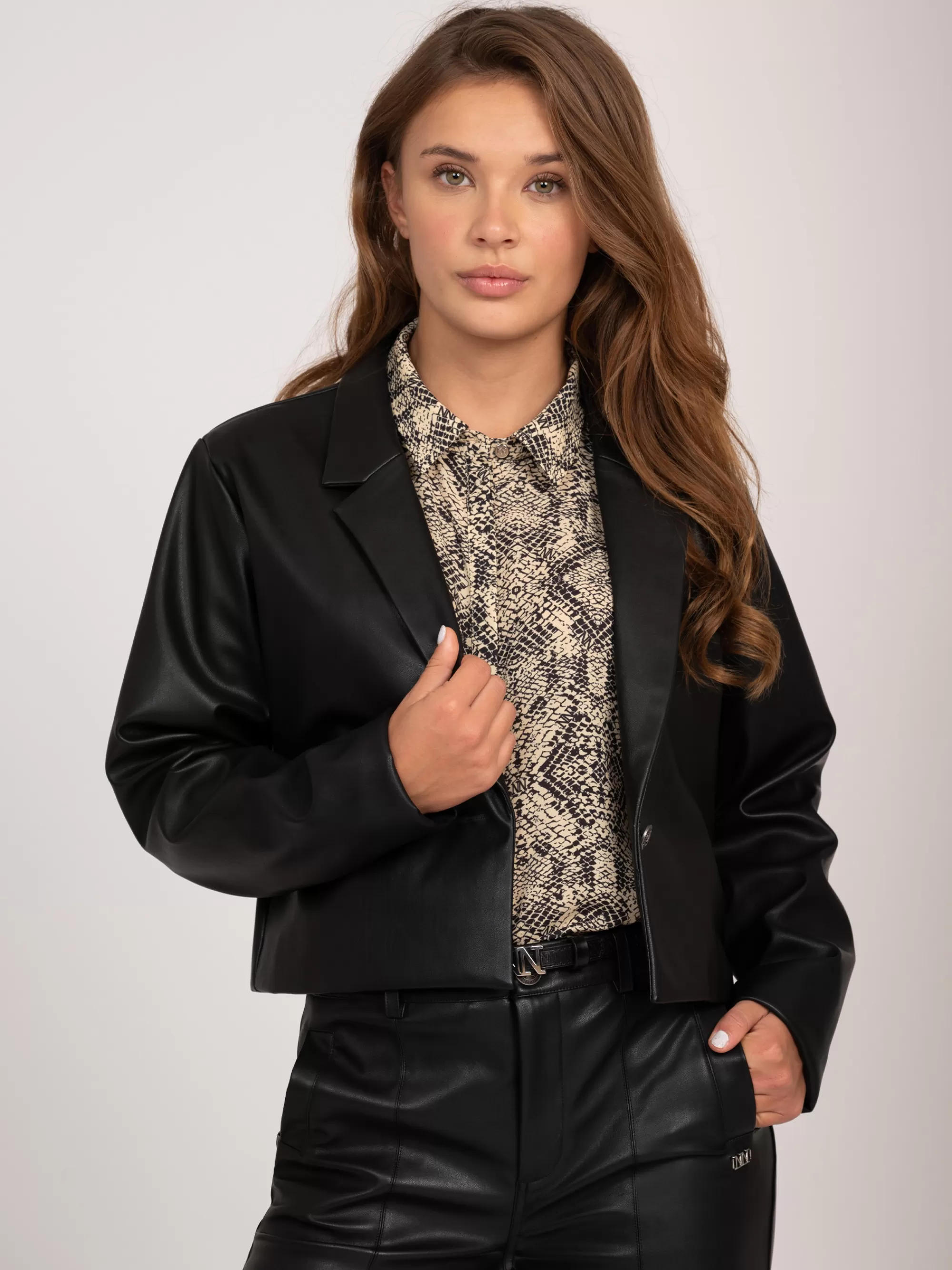 FIFTH HOUSE Sets & Co-ords | Jackets & Blazers-Cropped leather look blazer