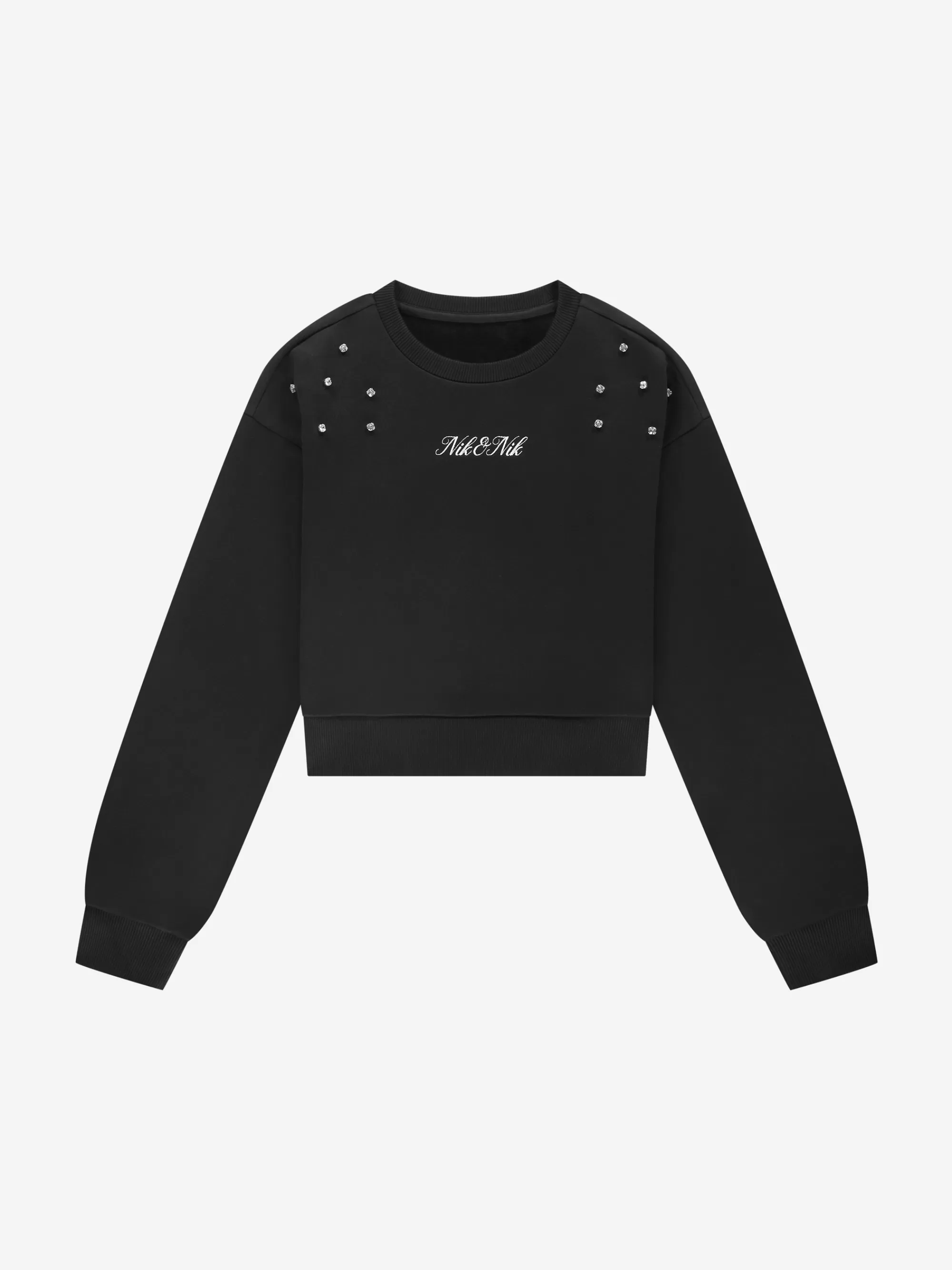 FIFTH HOUSE Sweaters & Cardigans-Cropped sweater with glittering studs