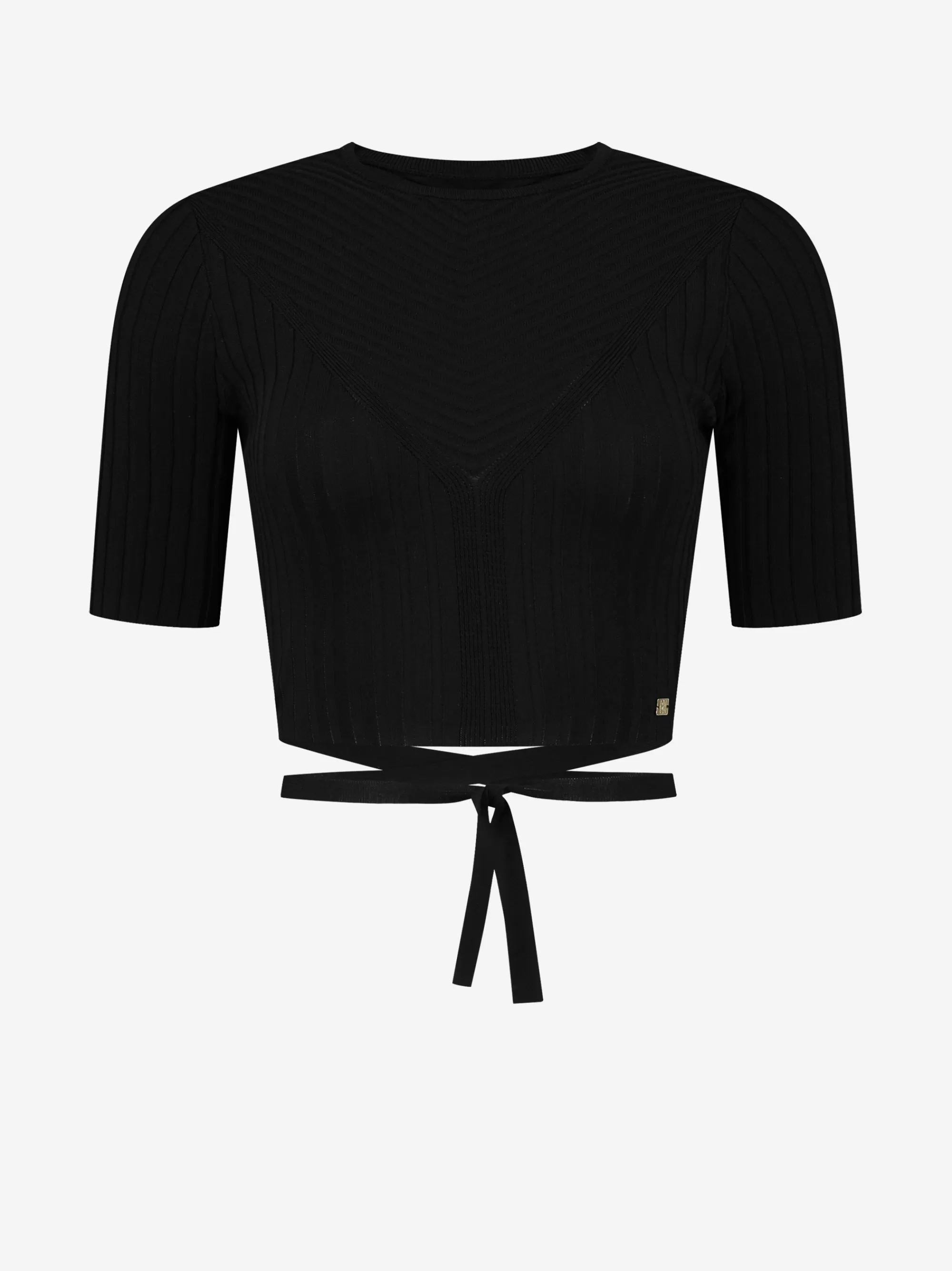 Women FIFTH HOUSE Tops-Cropped Top with tie cord