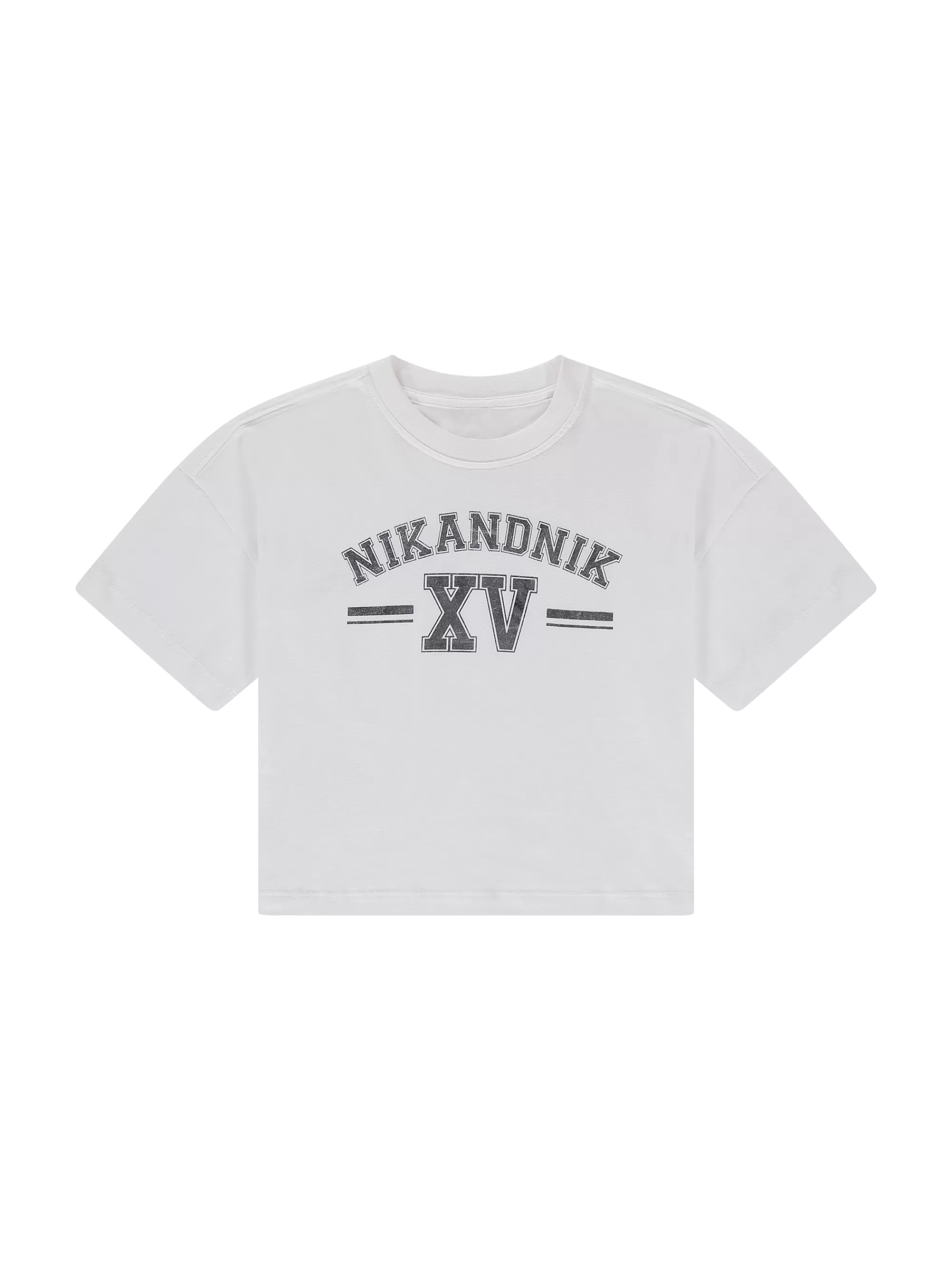 FIFTH HOUSE T-shirts-Cropped T-shirt with graphic NIK&NIK logo