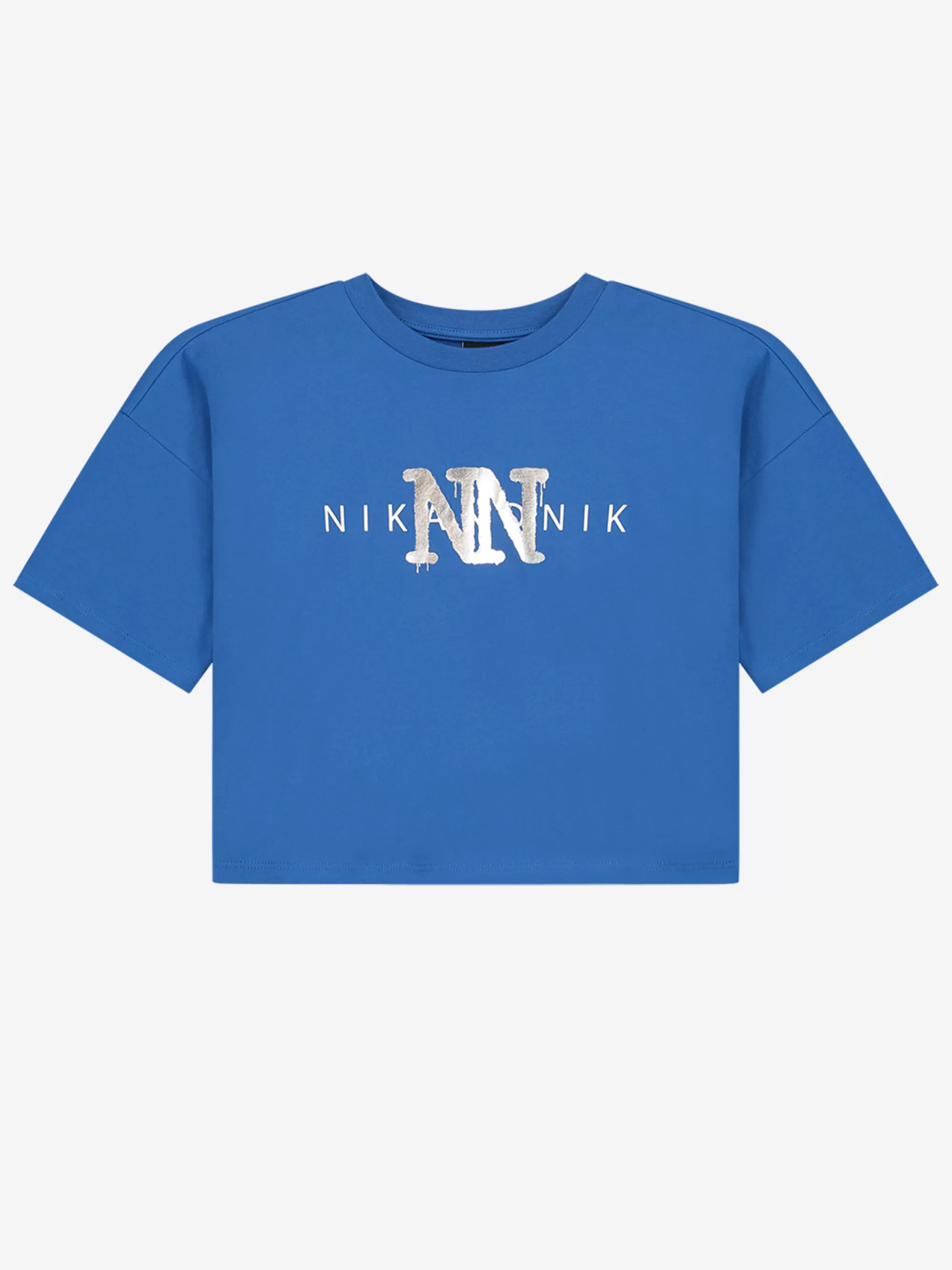 FIFTH HOUSE T-shirts-Cropped t-shirt with NN print