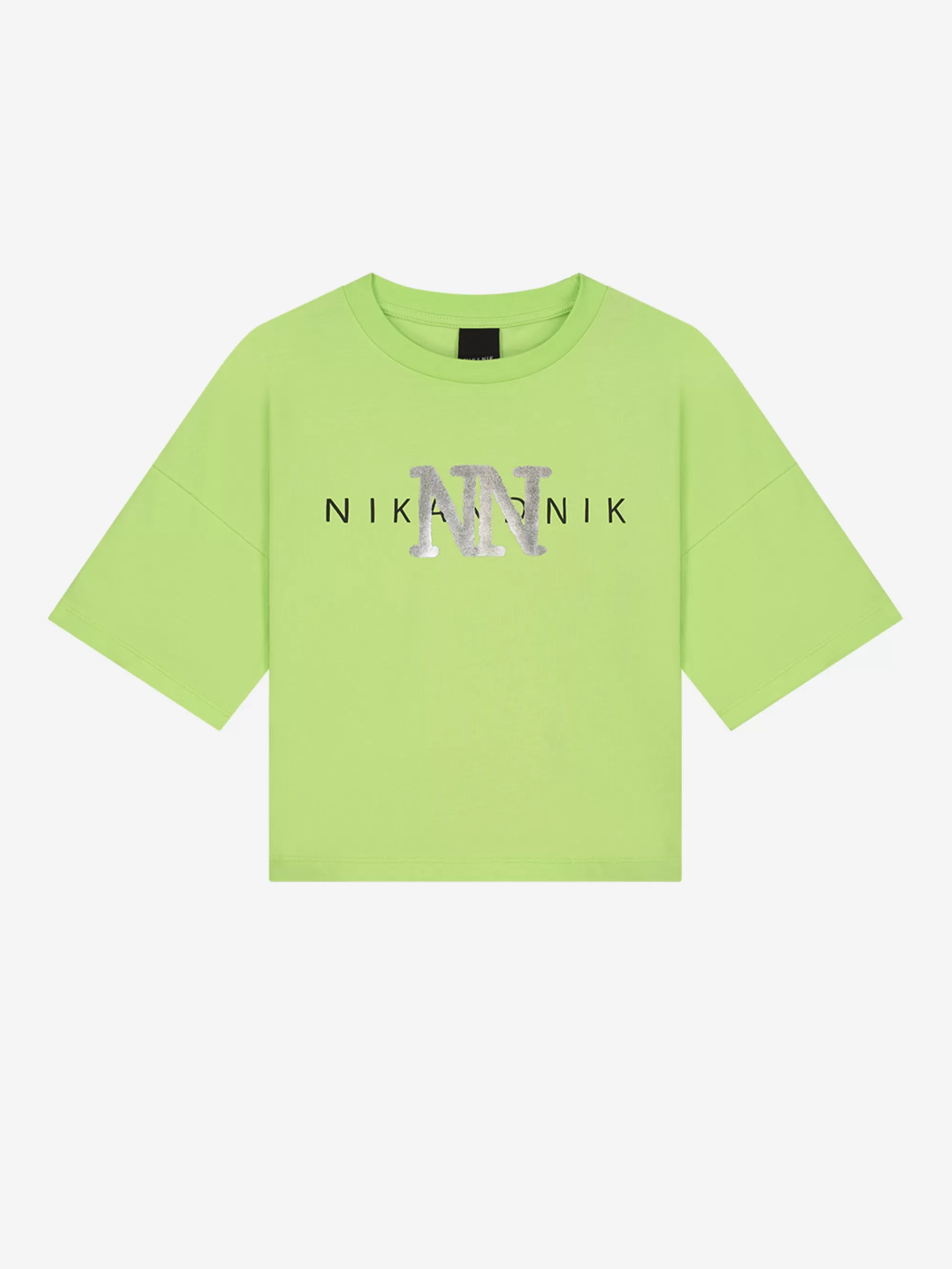 FIFTH HOUSE T-shirts-Cropped t-shirt with NN print