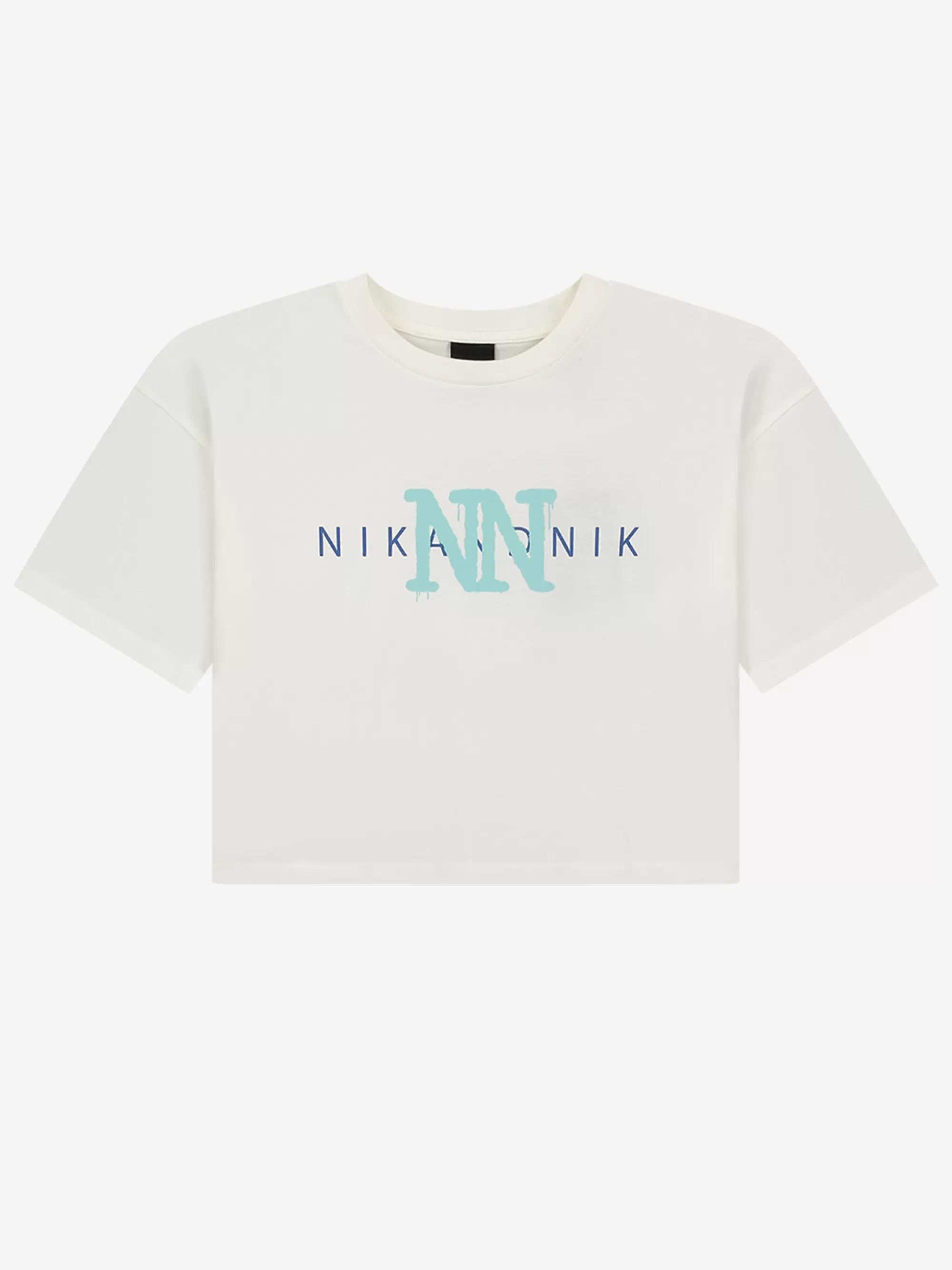 FIFTH HOUSE T-shirts-Cropped t-shirt with NN print