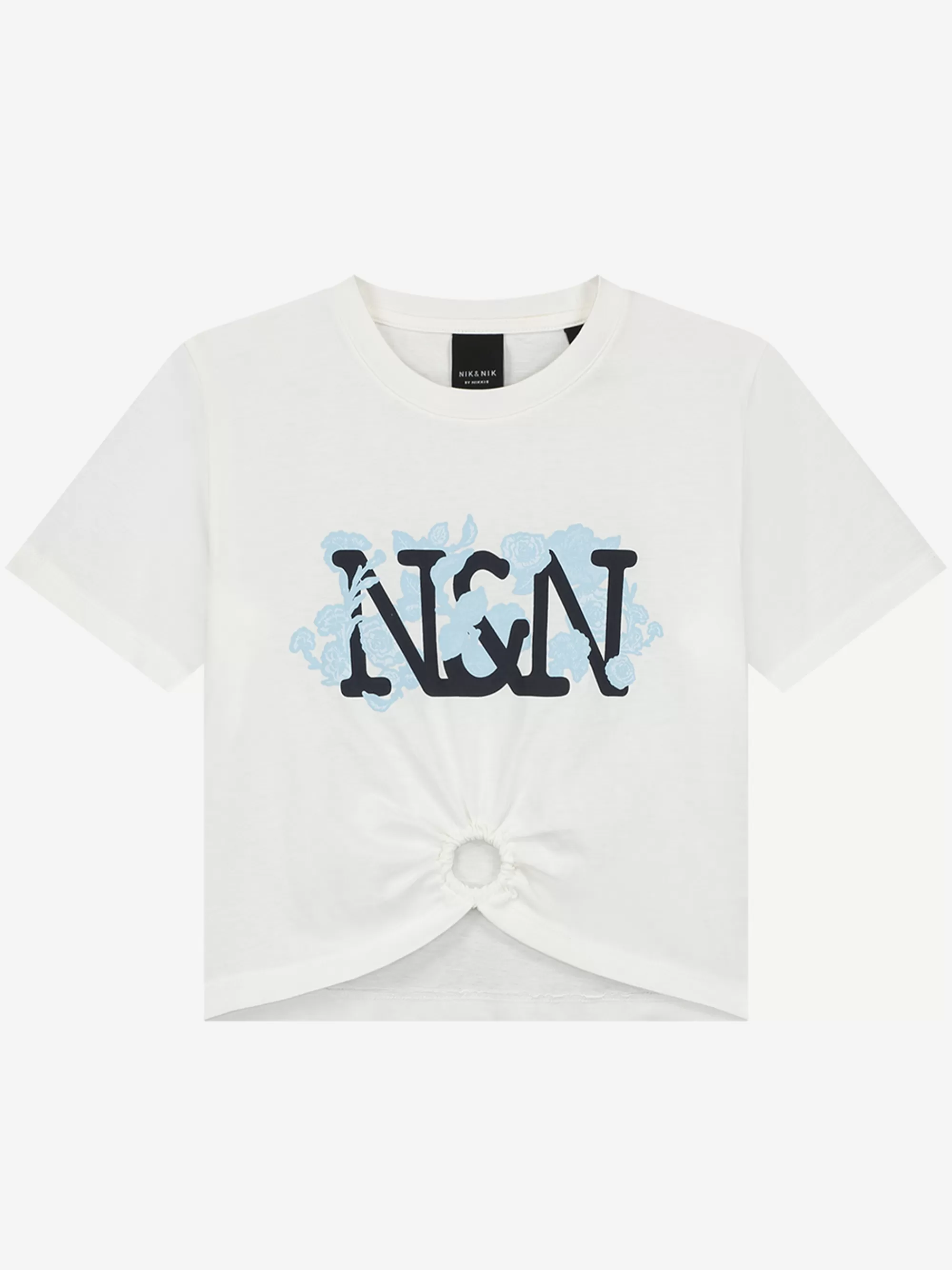 FIFTH HOUSE T-shirts-Cropped T-shirt with NN-logo