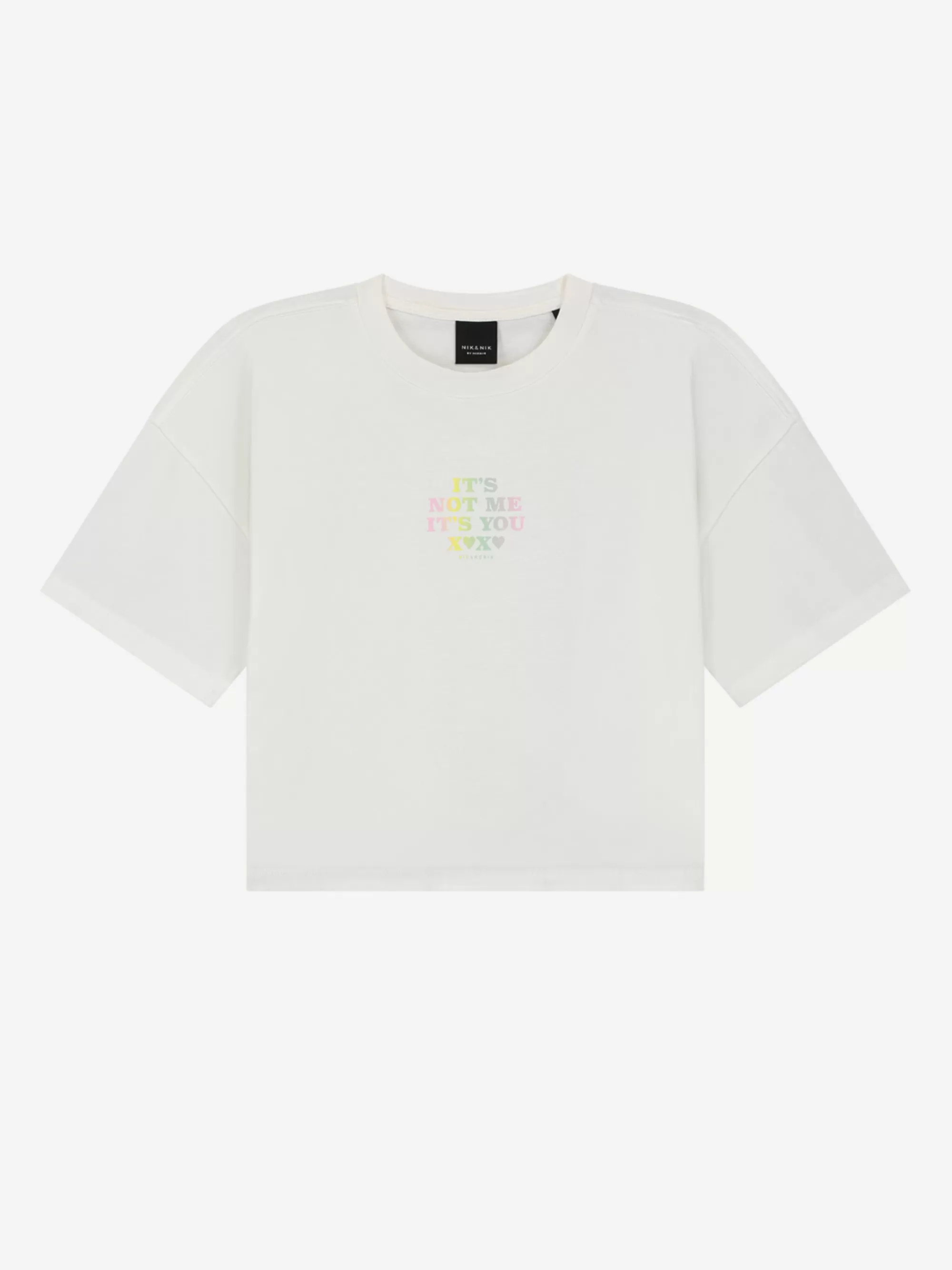 FIFTH HOUSE T-shirts-Cropped T-shirt with small print