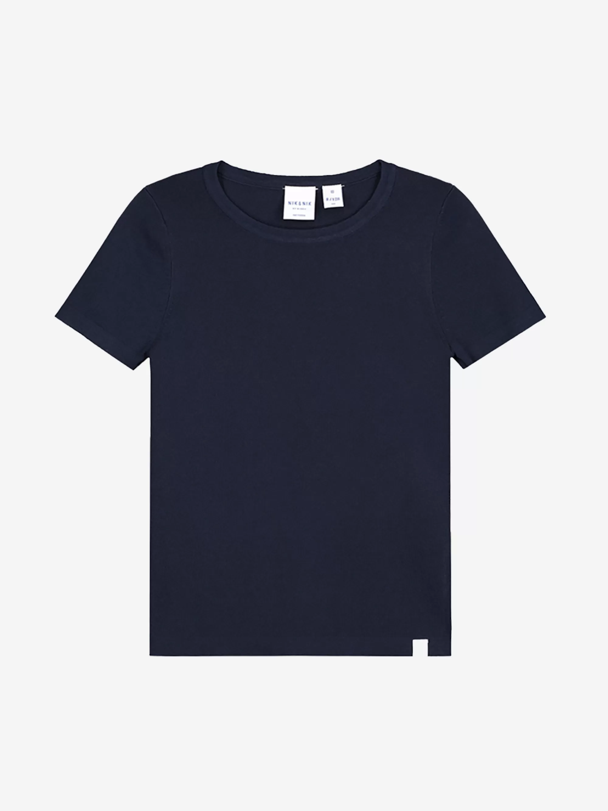 FIFTH HOUSE T-shirts-Dark blue top with short sleeves