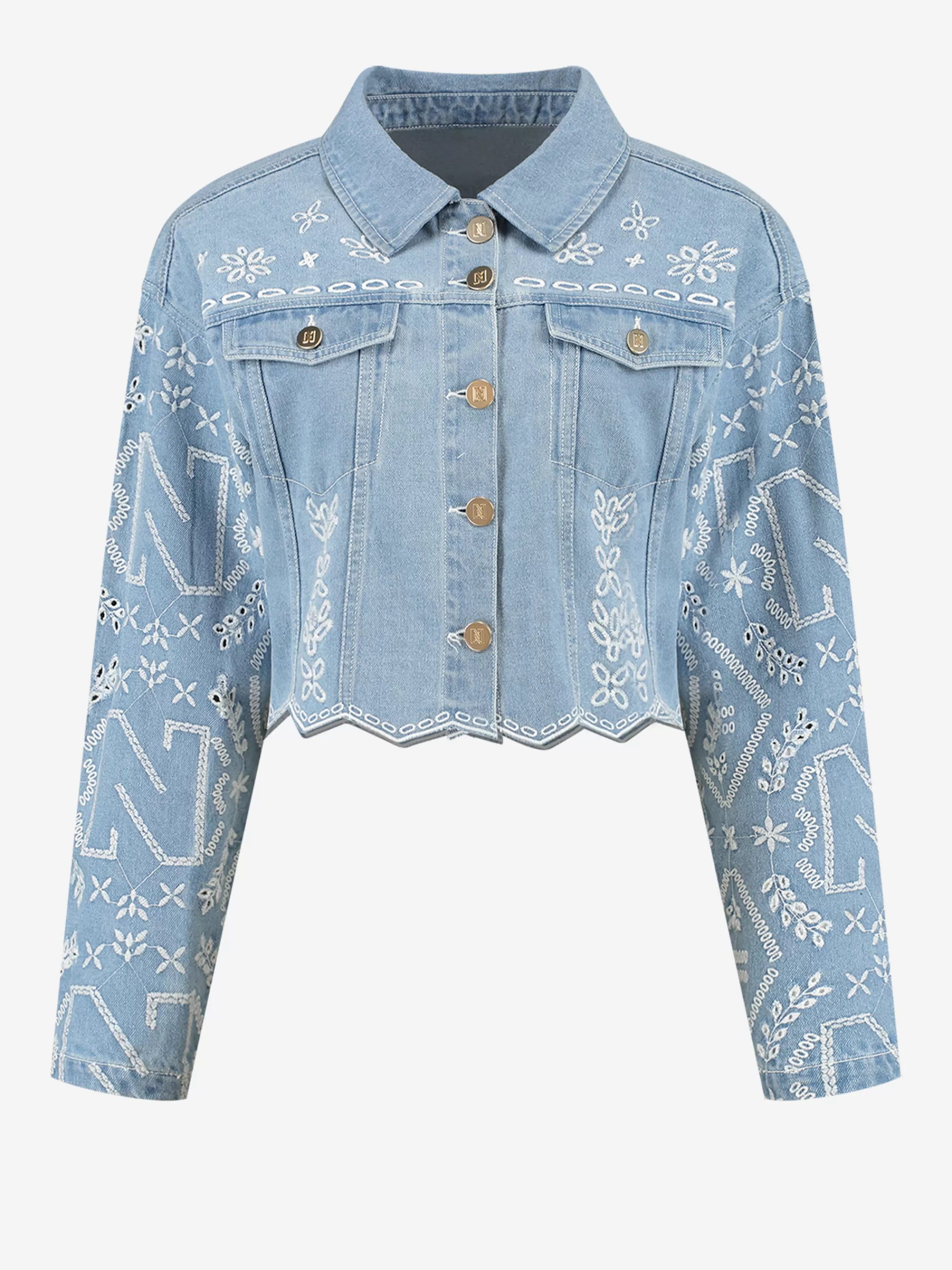 Women FIFTH HOUSE Coats & Jackets-Denim jacket with embroidery