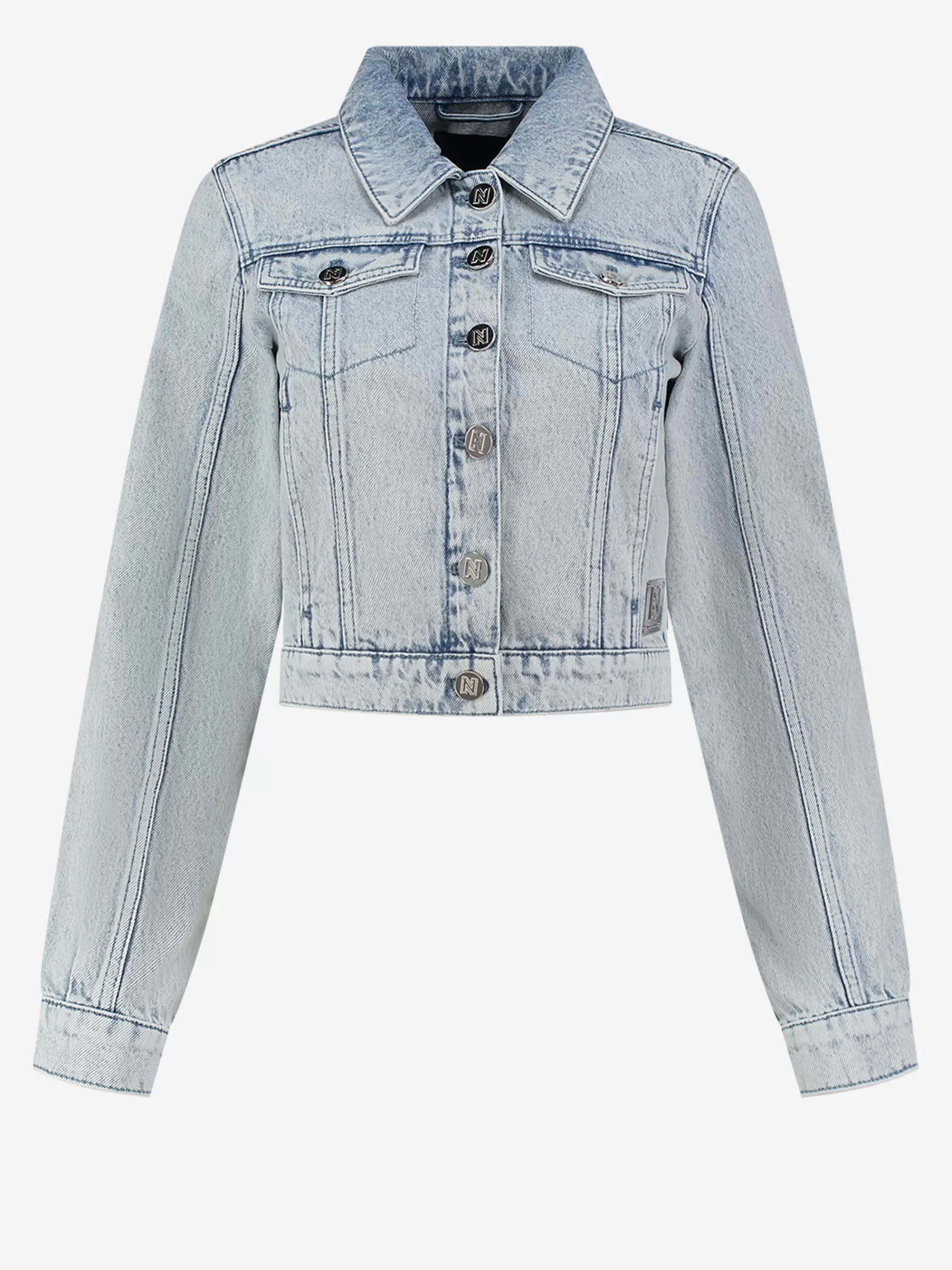 Women FIFTH HOUSE Coats & Jackets-Denim jacket with line detail