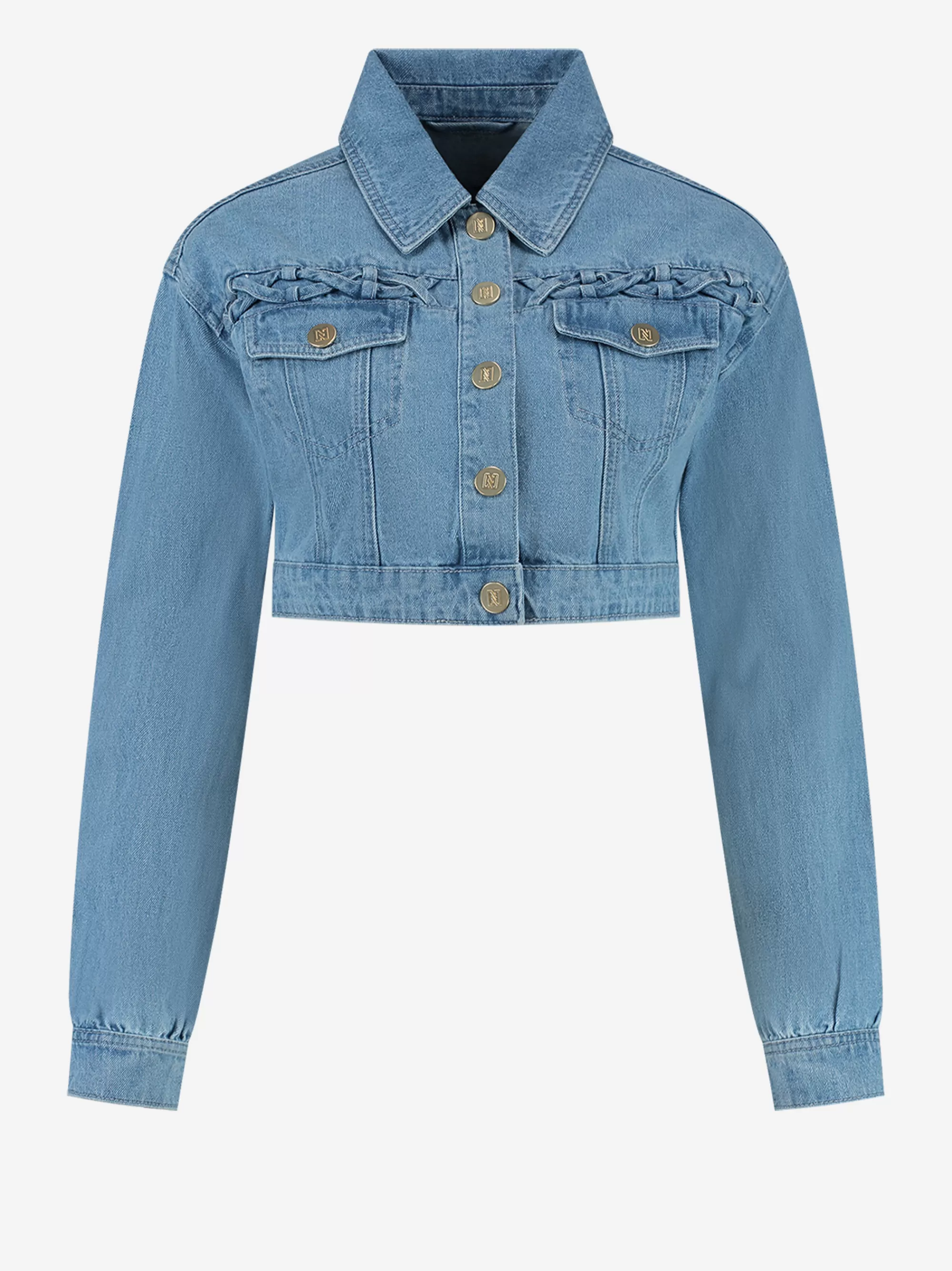 Women FIFTH HOUSE Coats & Jackets-Denim jacket with side detail