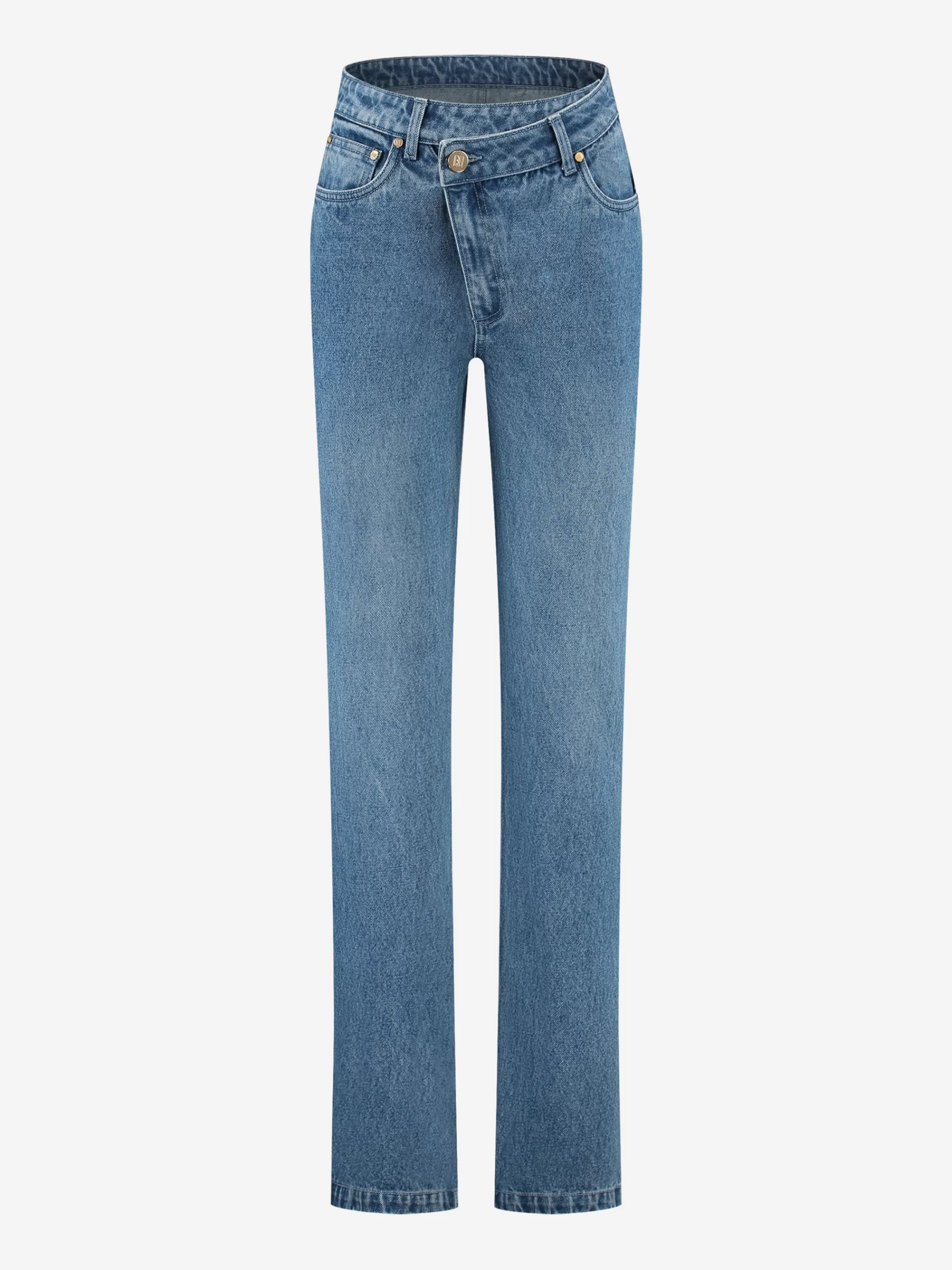 Women FIFTH HOUSE Pants & Jeans-Denim jeans with crossed waistband