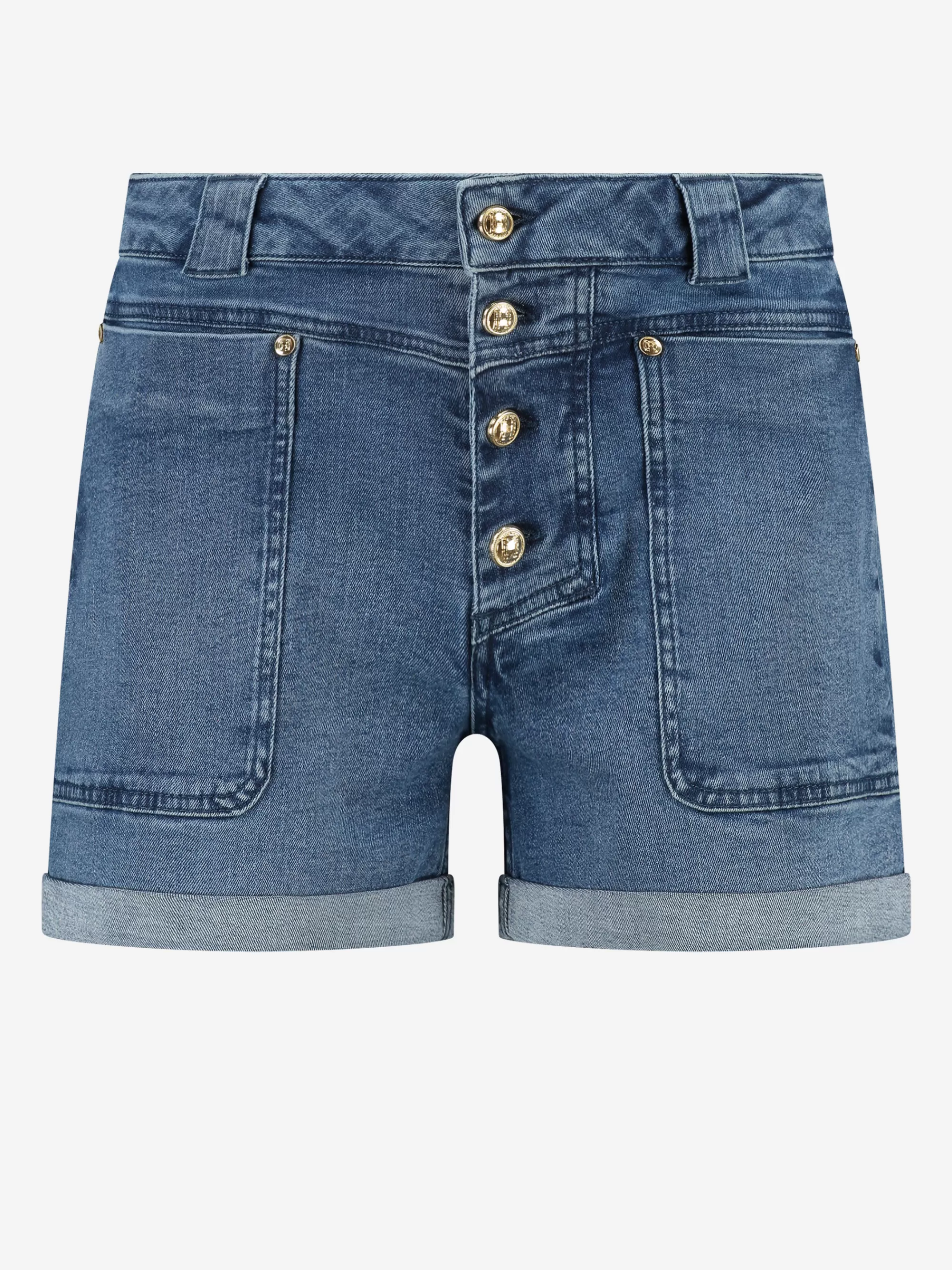 Women FIFTH HOUSE Shorts-Denim shorts with buttons