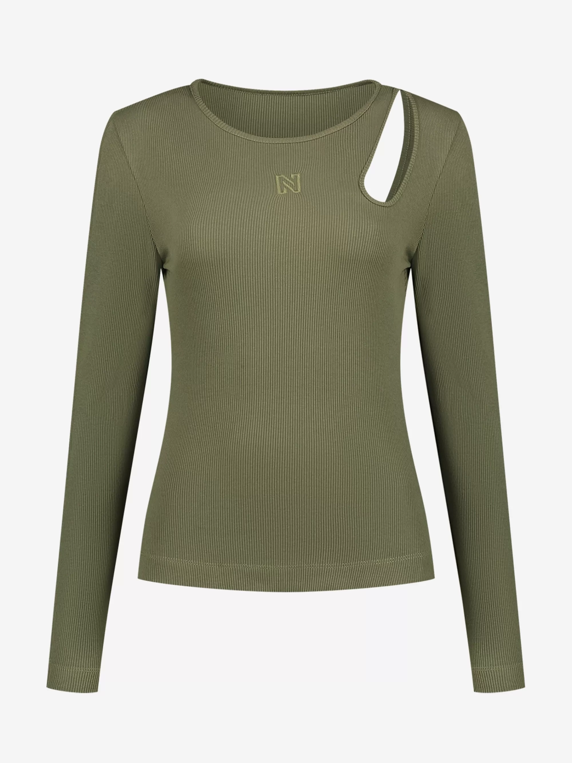 Women FIFTH HOUSE Tops-Fitted longsleeve with cut-out