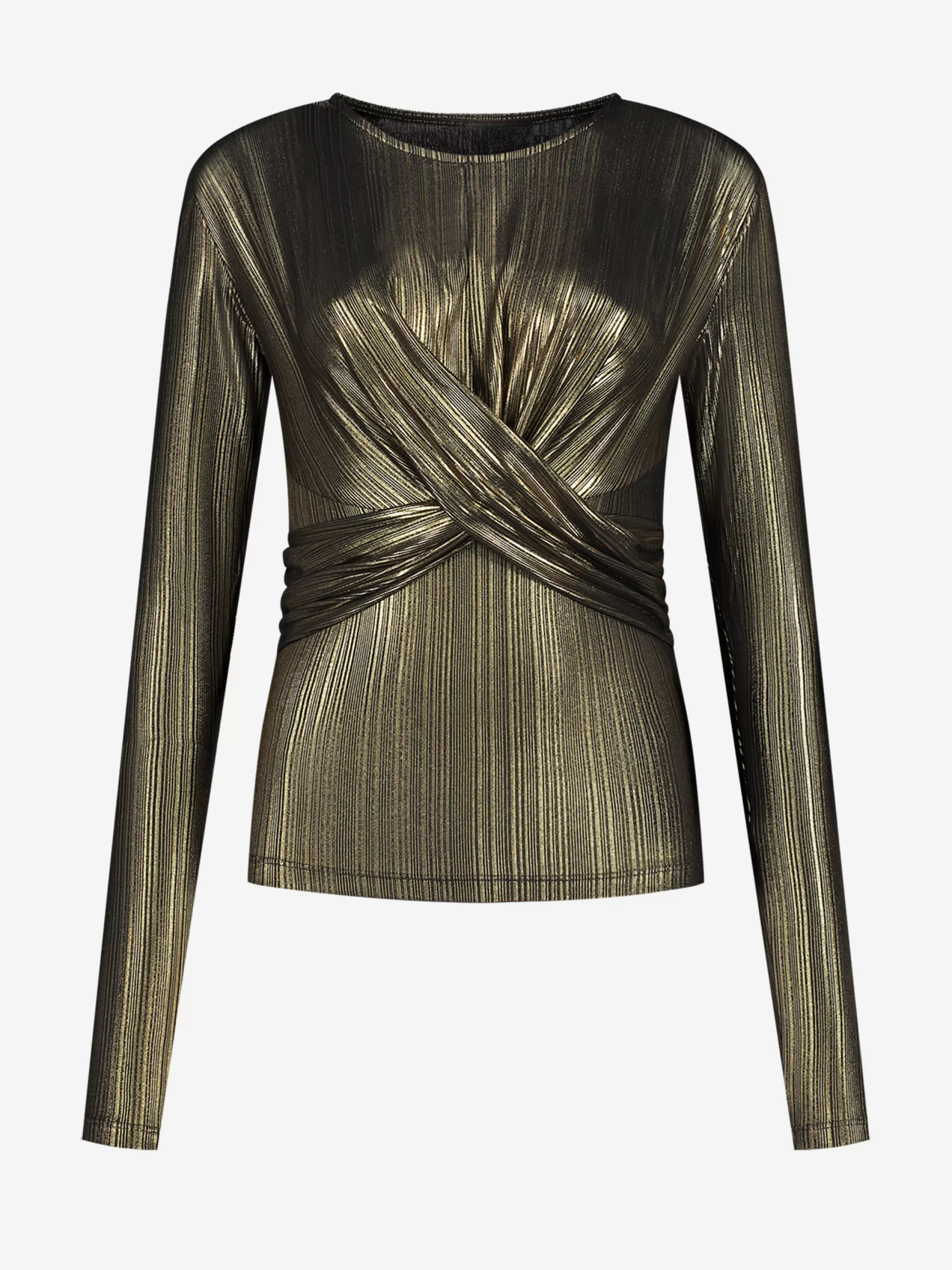 Women FIFTH HOUSE Tops-Fitted metallic top