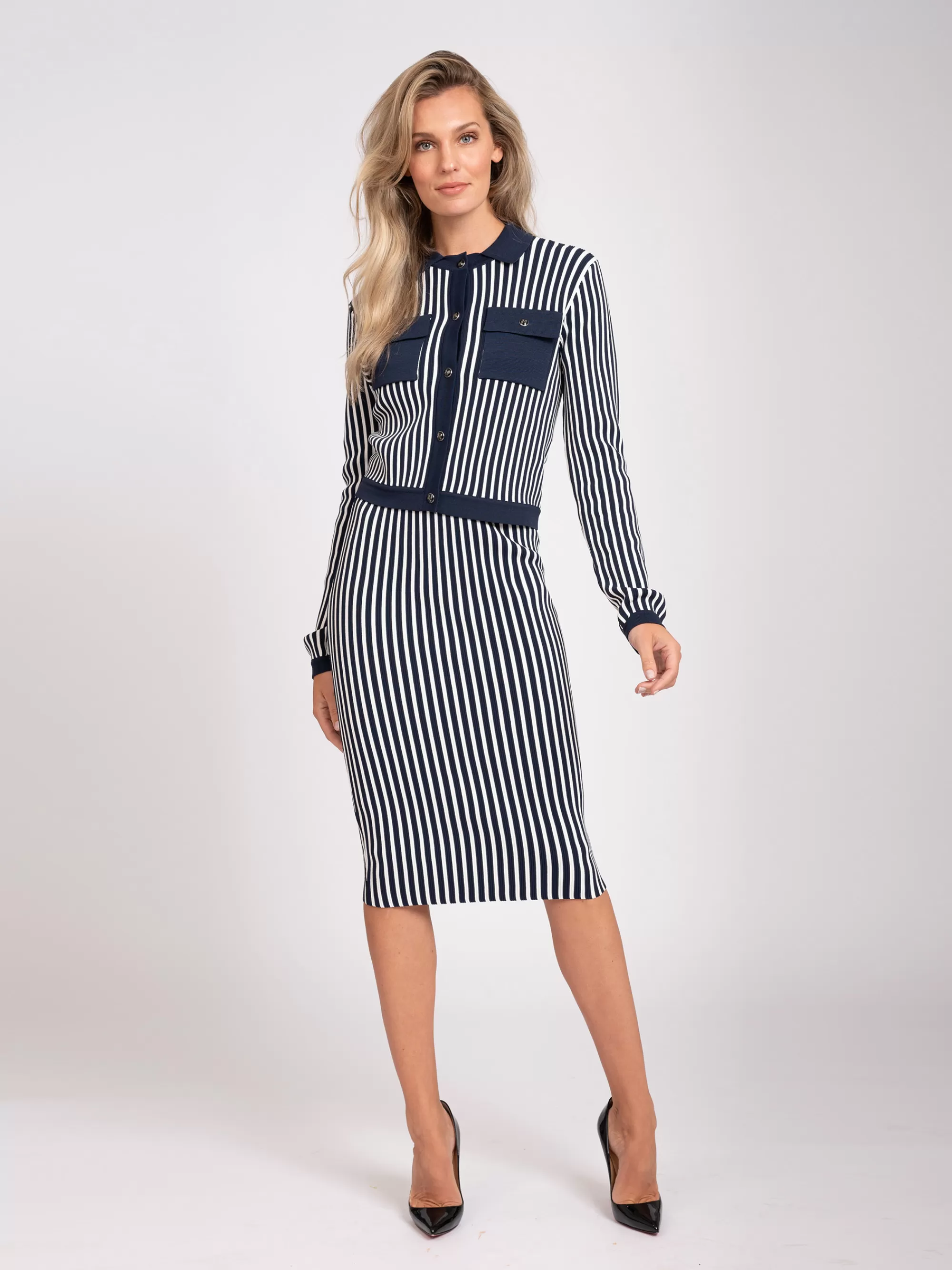 Women FIFTH HOUSE Skirts | Sets & Co-ords-Fitted skirt with stripes