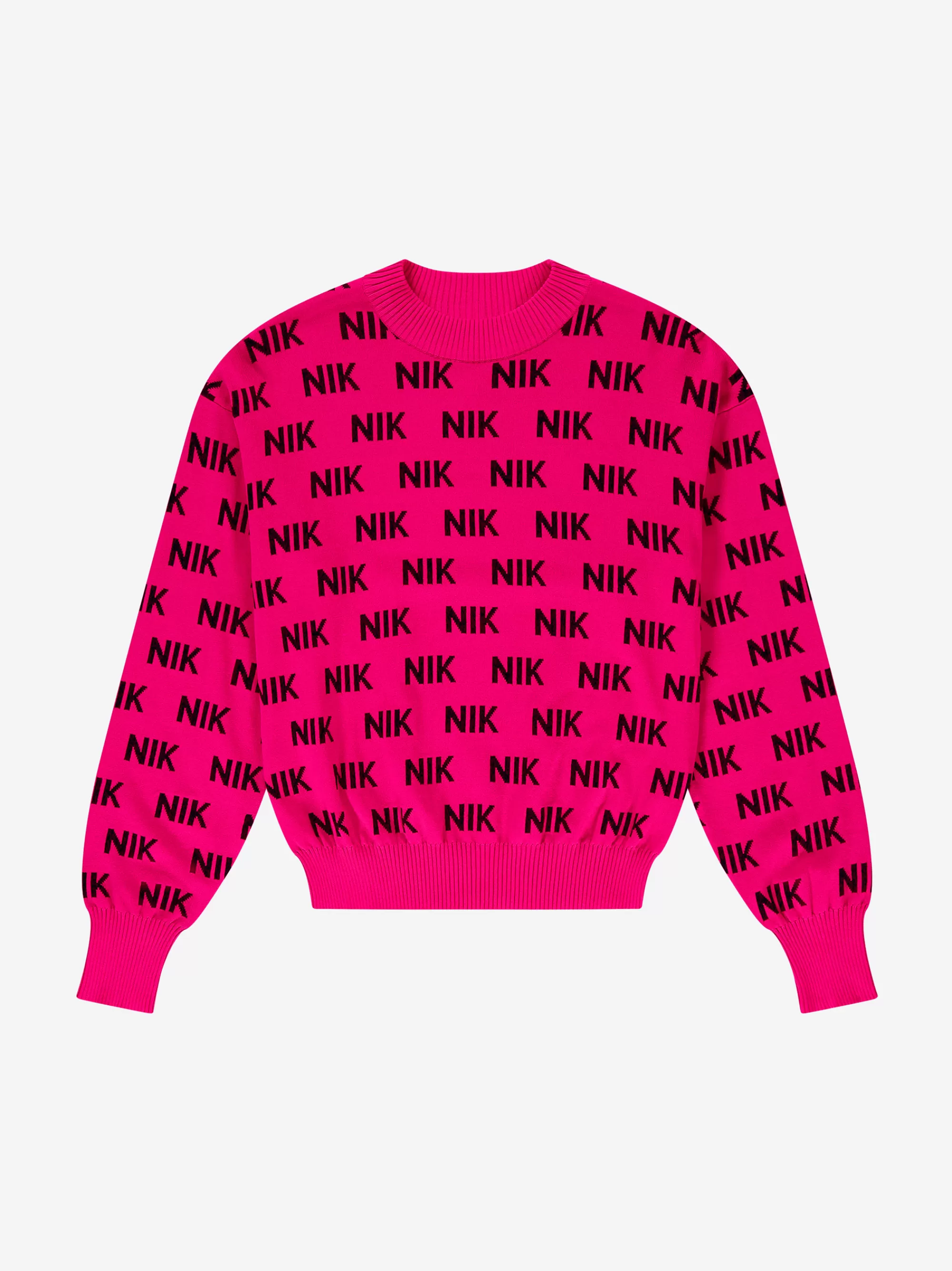 FIFTH HOUSE Sweaters & Cardigans-Fitted sweater with NIK&NIK logo pattern