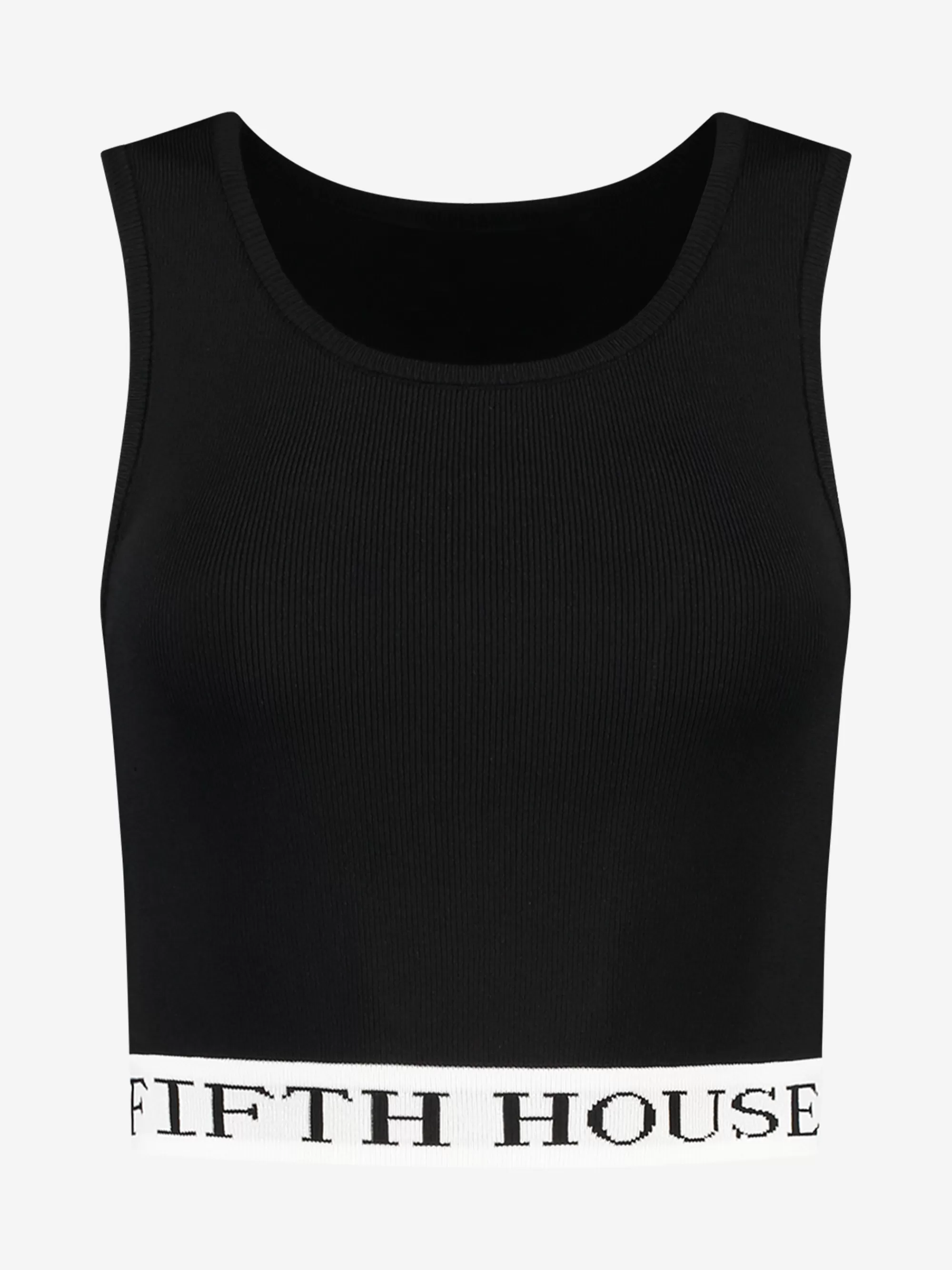 Women FIFTH HOUSE Tops-Fitted top with logo hem