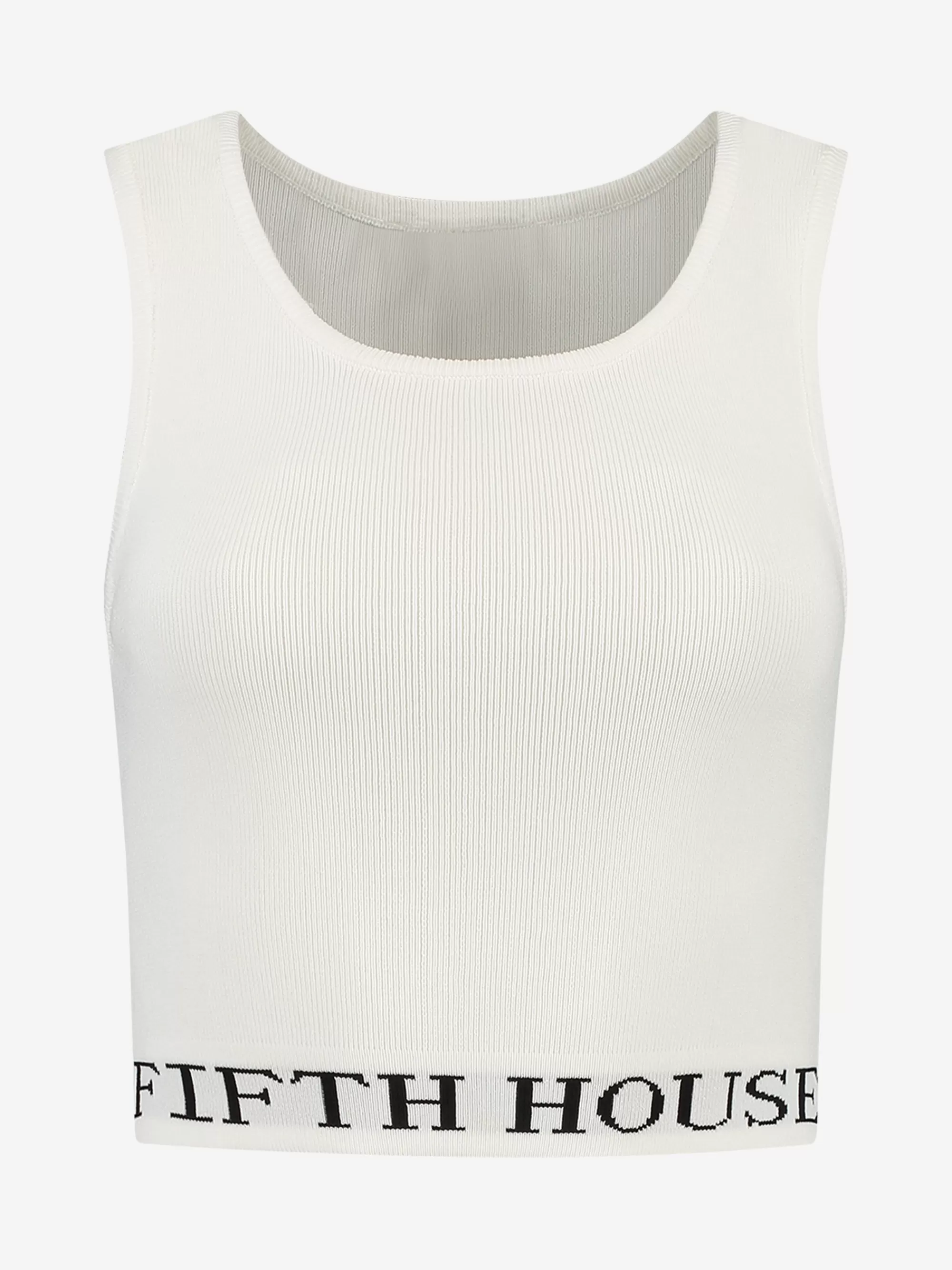 Women FIFTH HOUSE Tops-Fitted top with logo hem