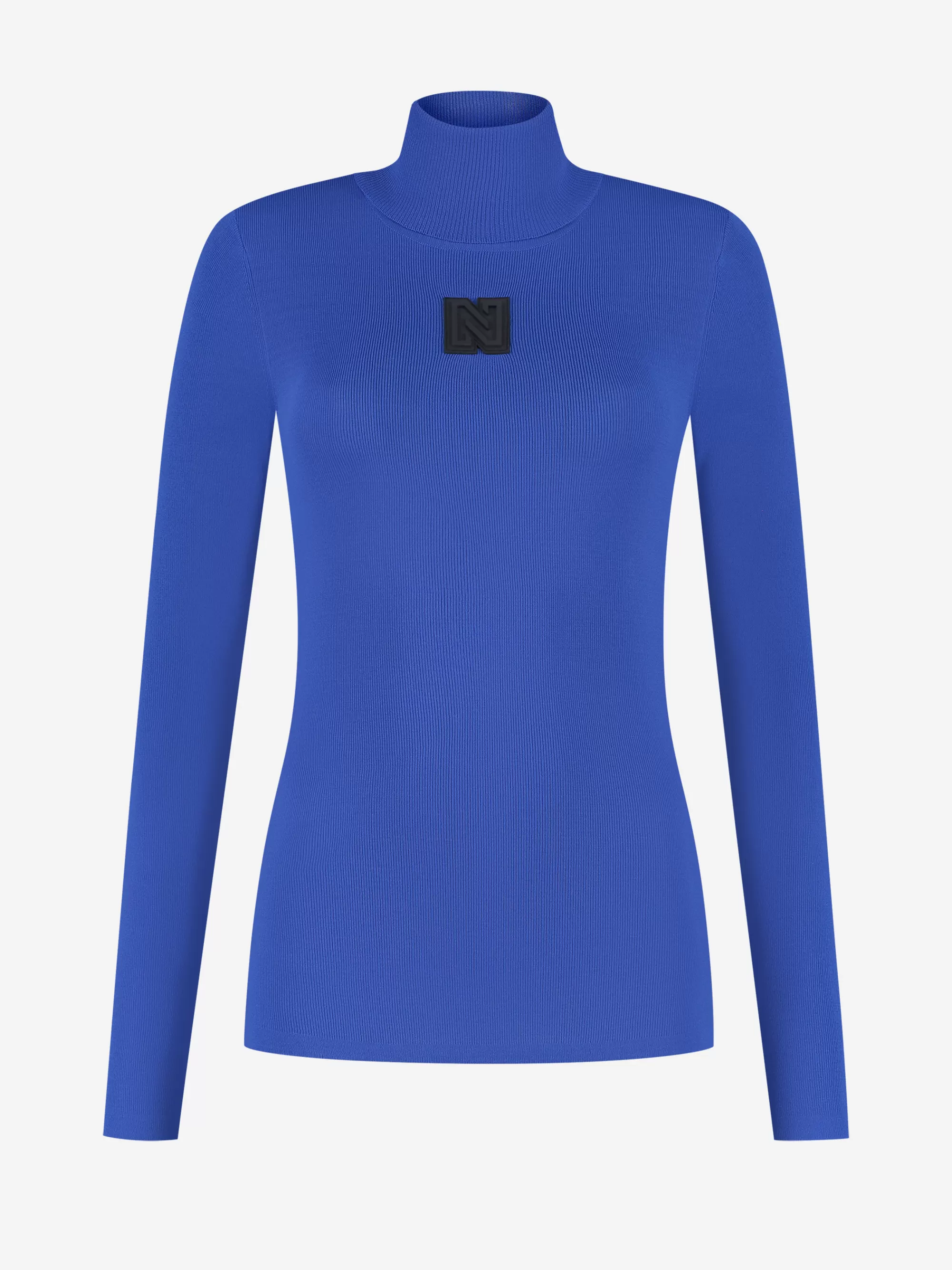 Women FIFTH HOUSE Skiwear | Tops-Fitted top with logo patch and turtleneck