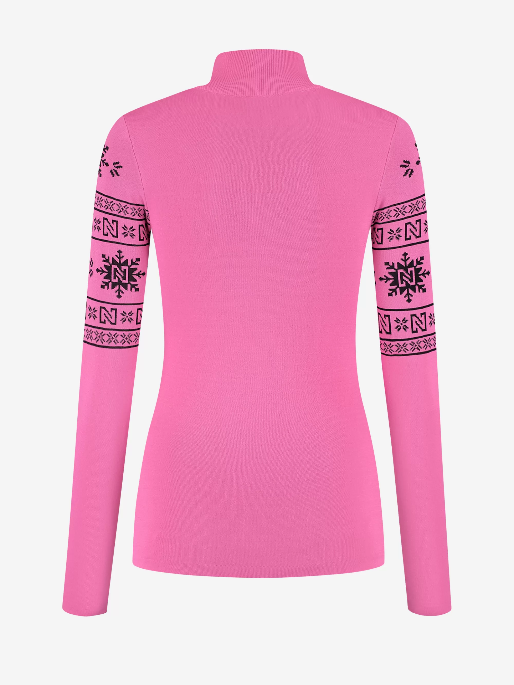 Women FIFTH HOUSE Skiwear | Tops-Fitted top with logo pattern and turtleneck