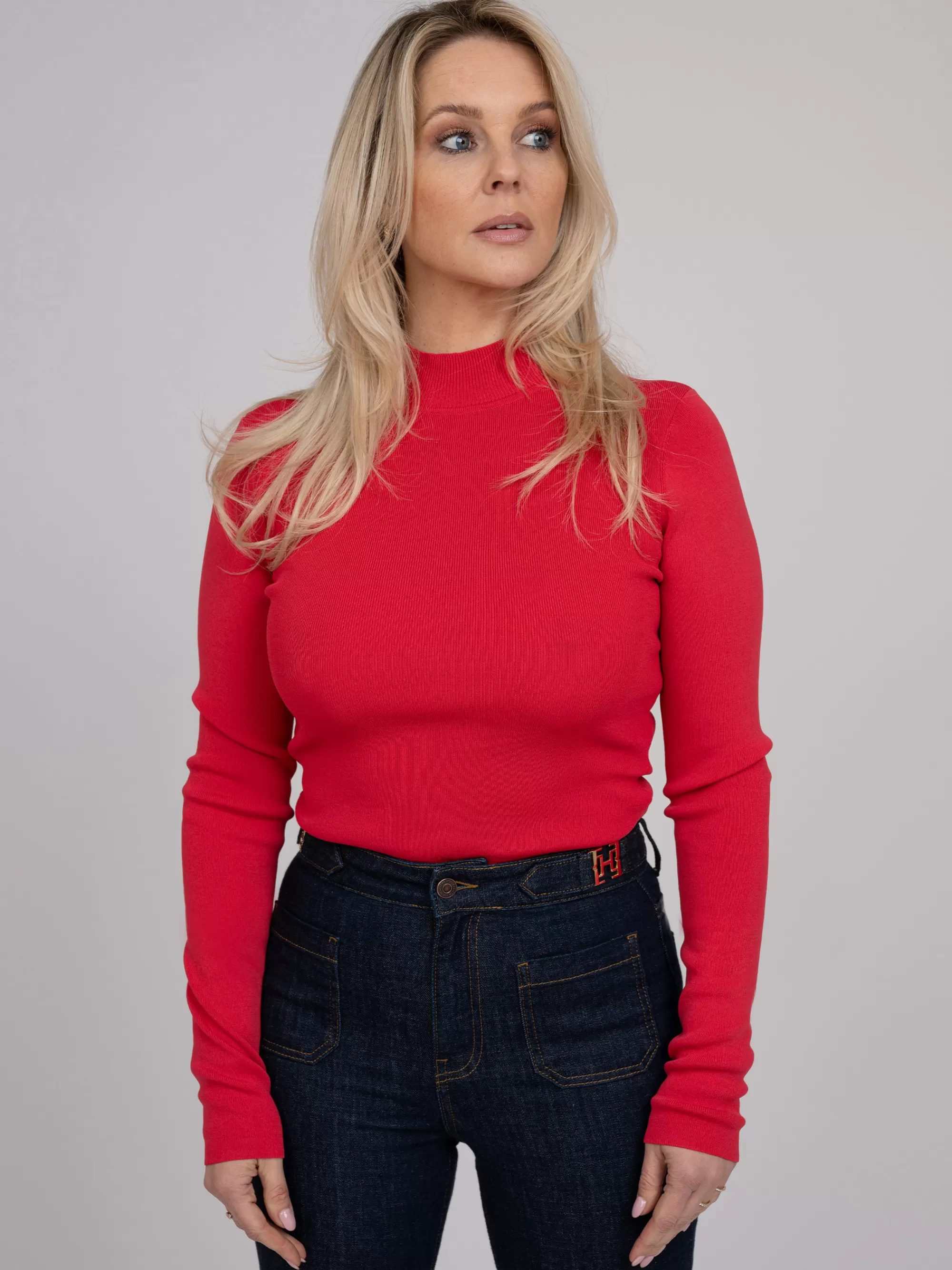 Women FIFTH HOUSE Tops-Fitted top with turtleneck