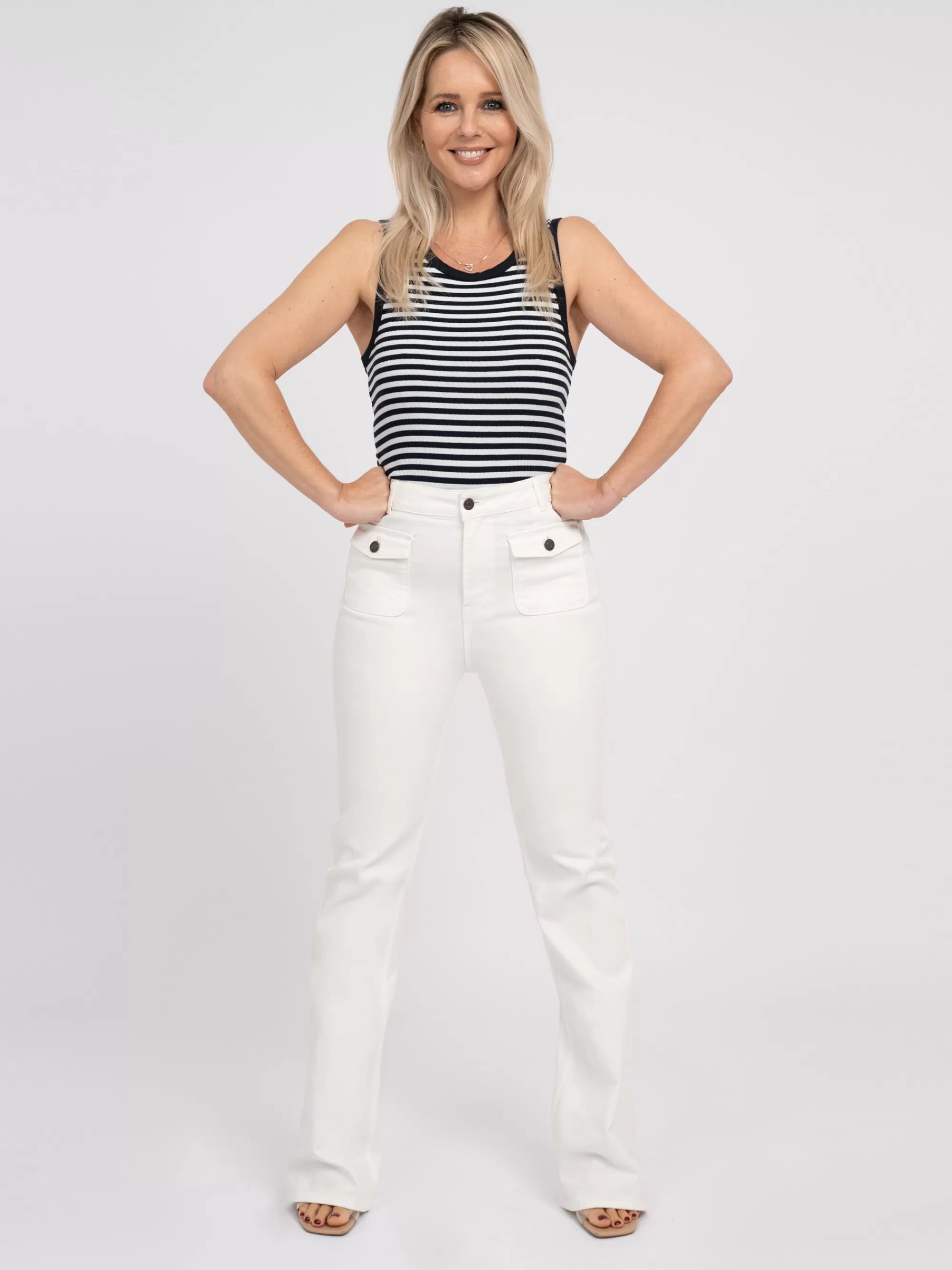 Women FIFTH HOUSE Pants & Jeans-Flare pants with front pockets