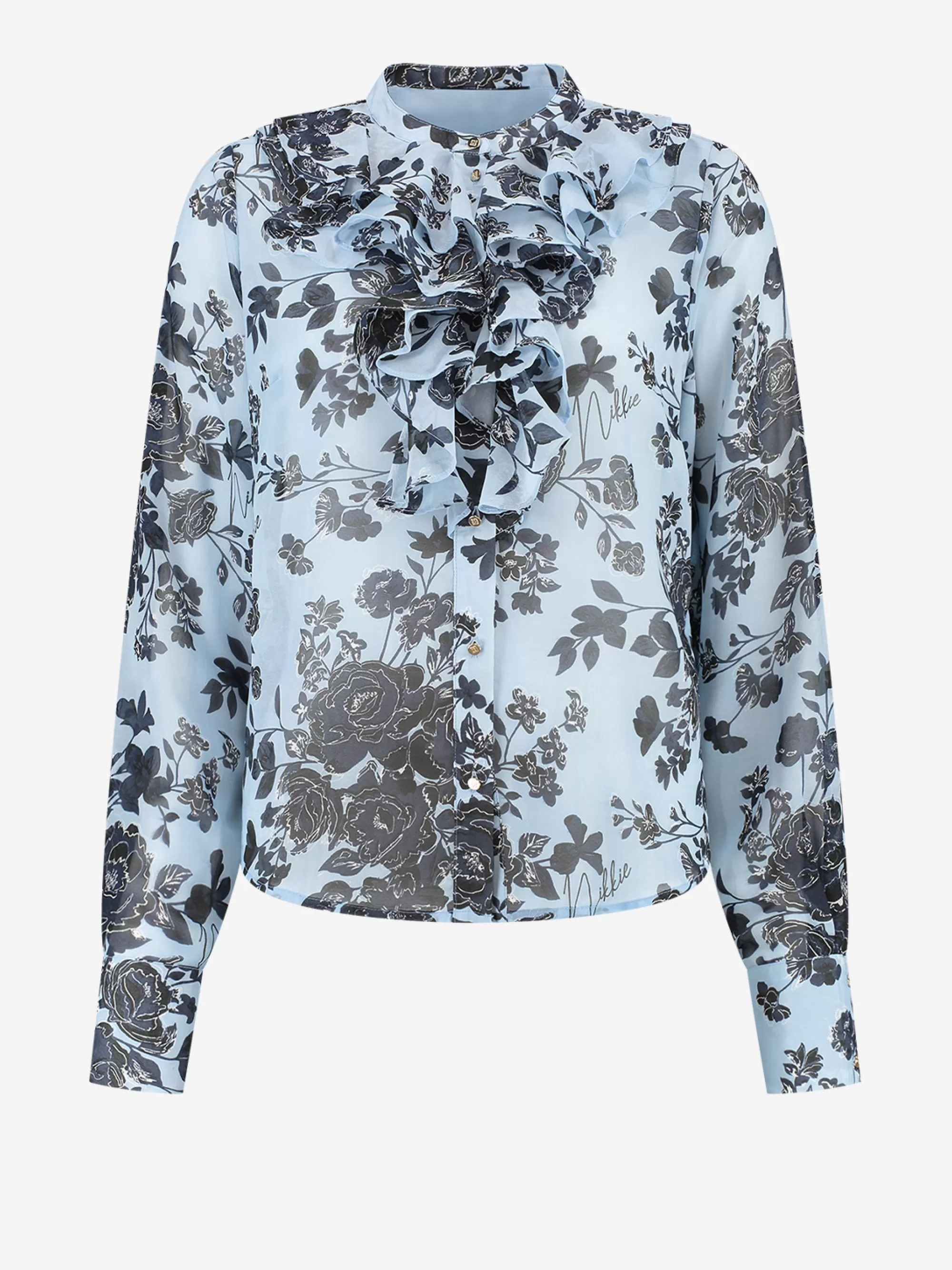 Women FIFTH HOUSE Blouses-Flower print blouse with ruffles