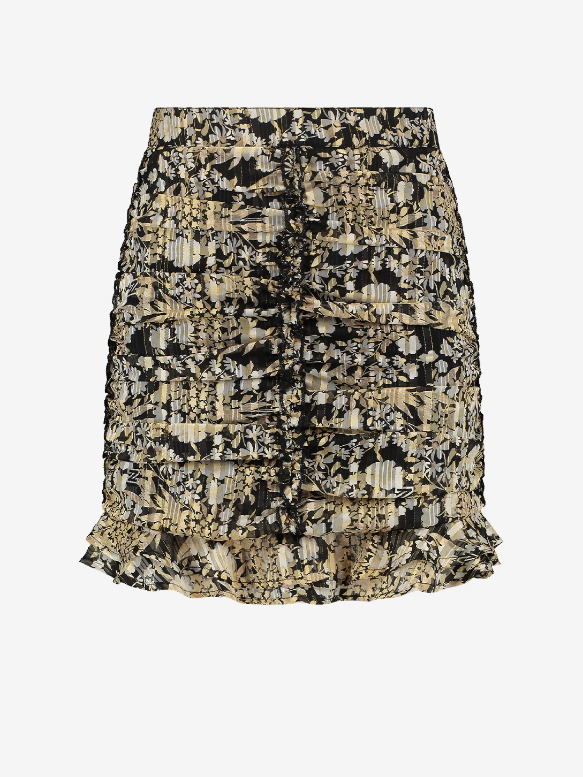 Women FIFTH HOUSE Skirts-Flower print skirt with ruffles