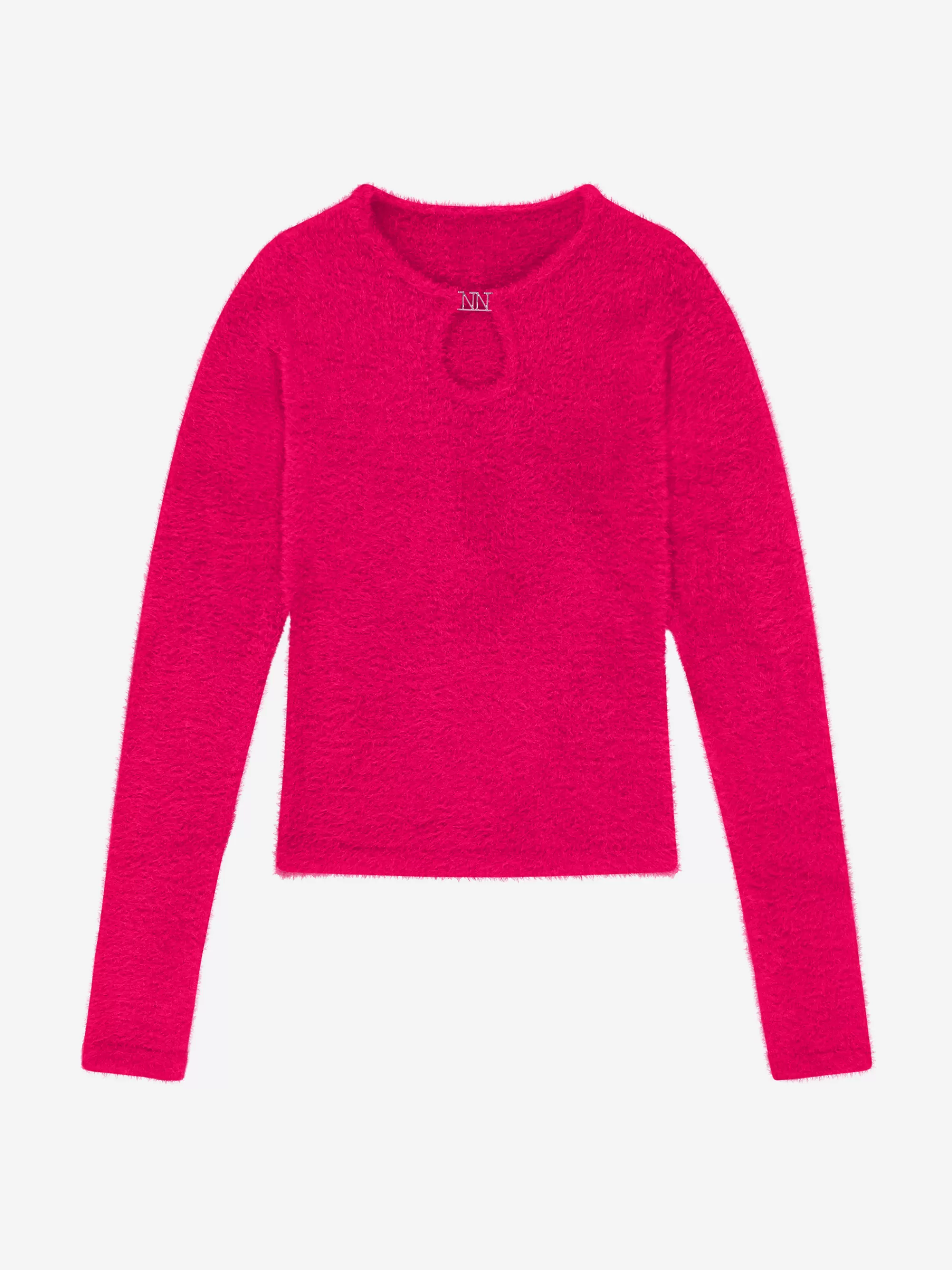 FIFTH HOUSE Tops-Fluffy sweater with detail at the neck