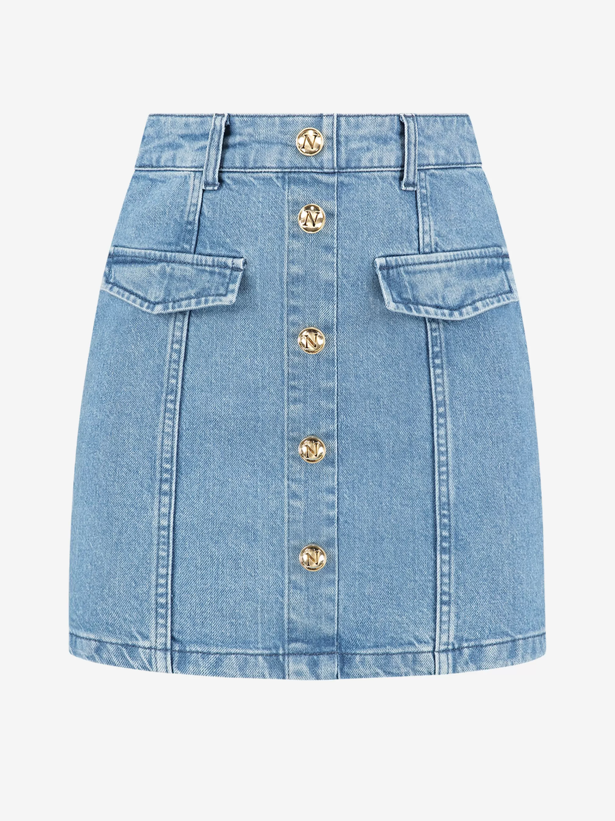 Women FIFTH HOUSE Skirts-High rise Denim skirt