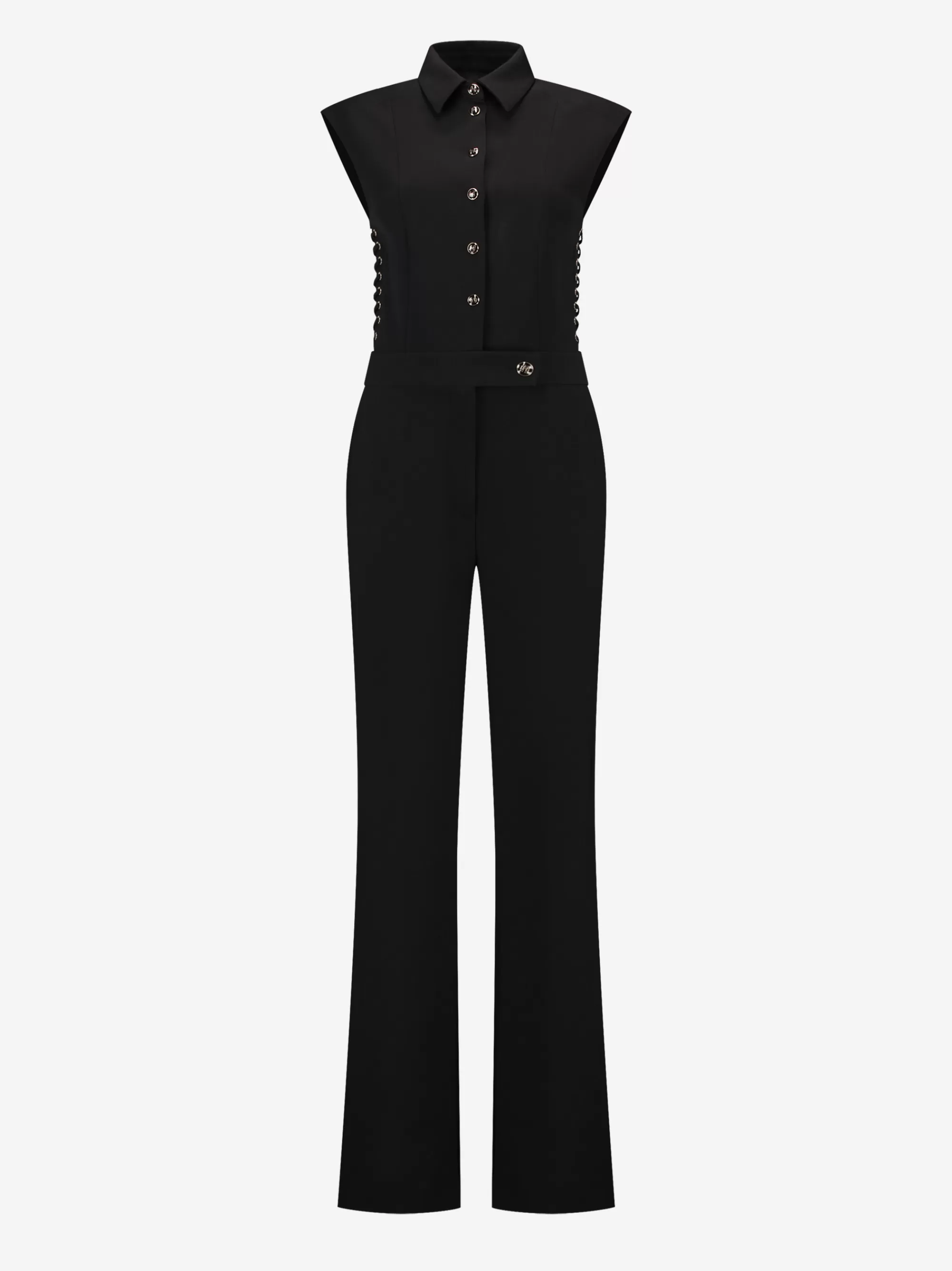 Women FIFTH HOUSE Jumpsuits-High waist jumpsuit with lace detail