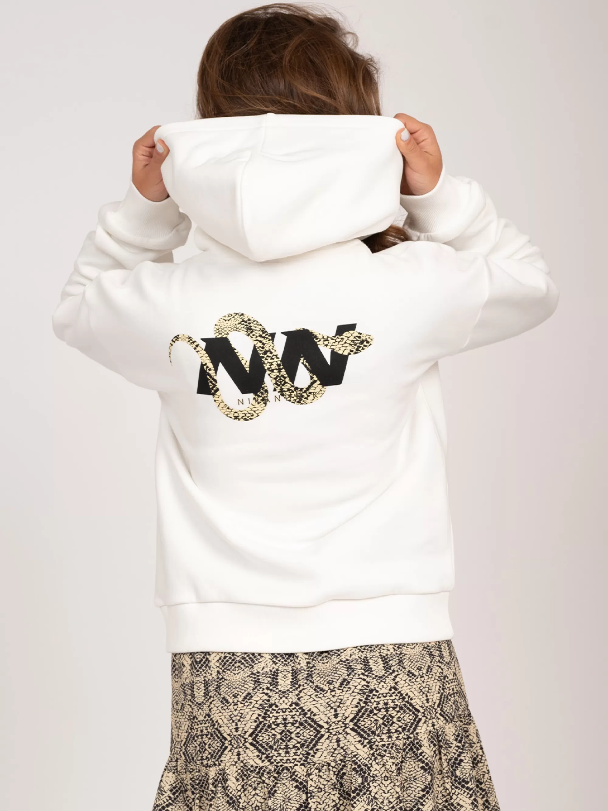 FIFTH HOUSE Sweaters & Cardigans-Hoodie with graphic snake print