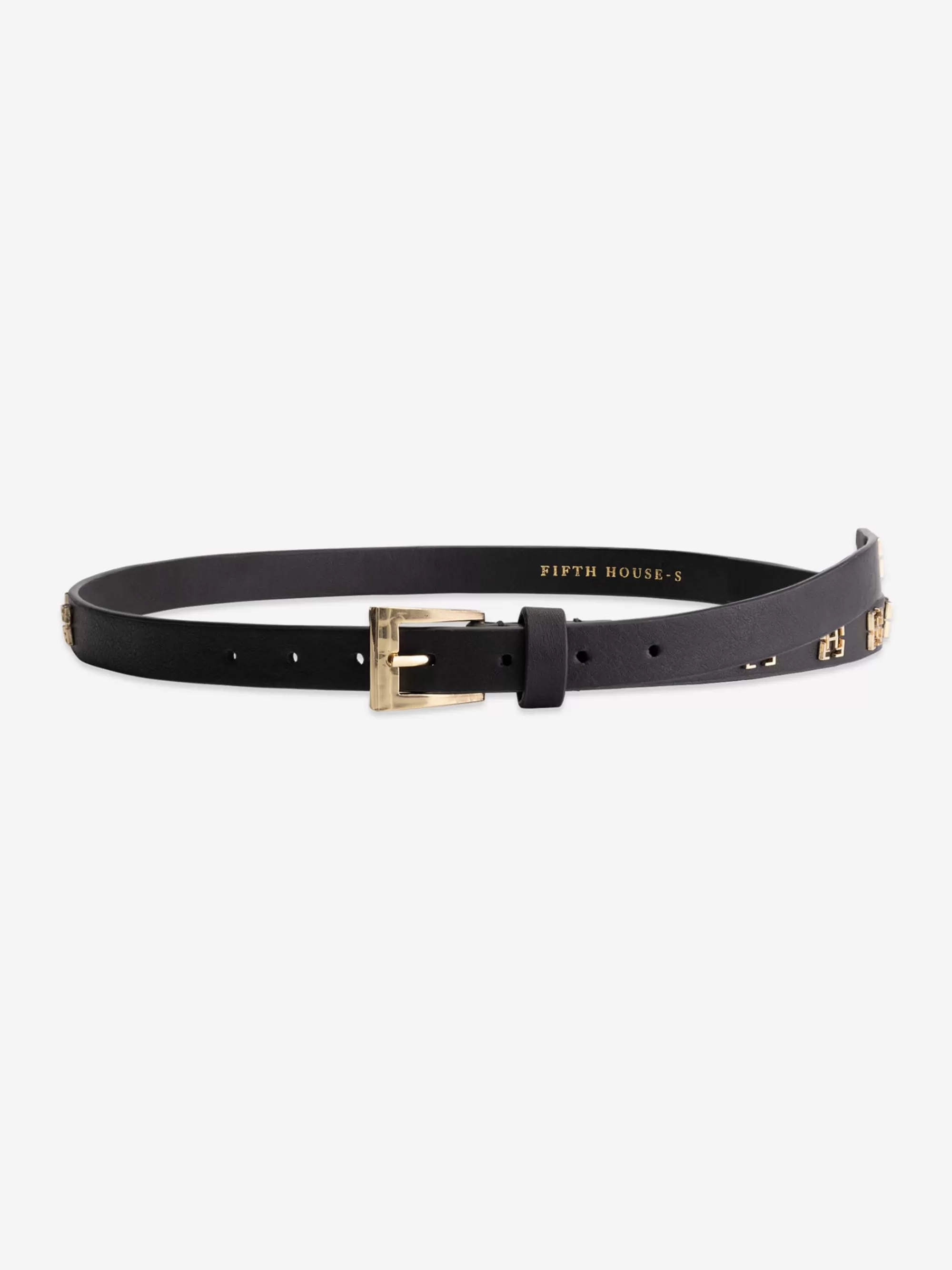 Women FIFTH HOUSE Belts-Leather belt with FH-logo studs