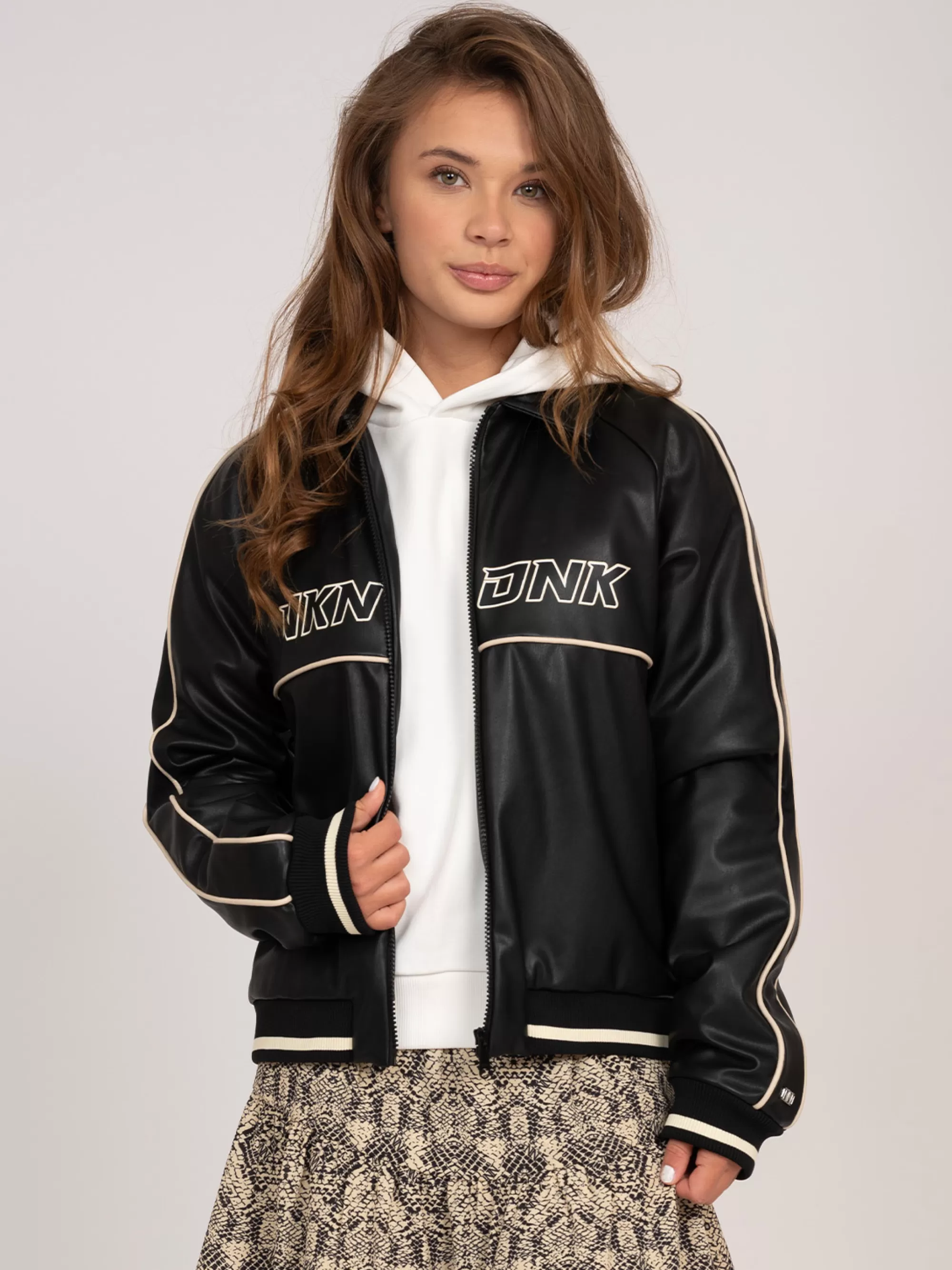 FIFTH HOUSE Jackets & Blazers-Leather look bomber jacket