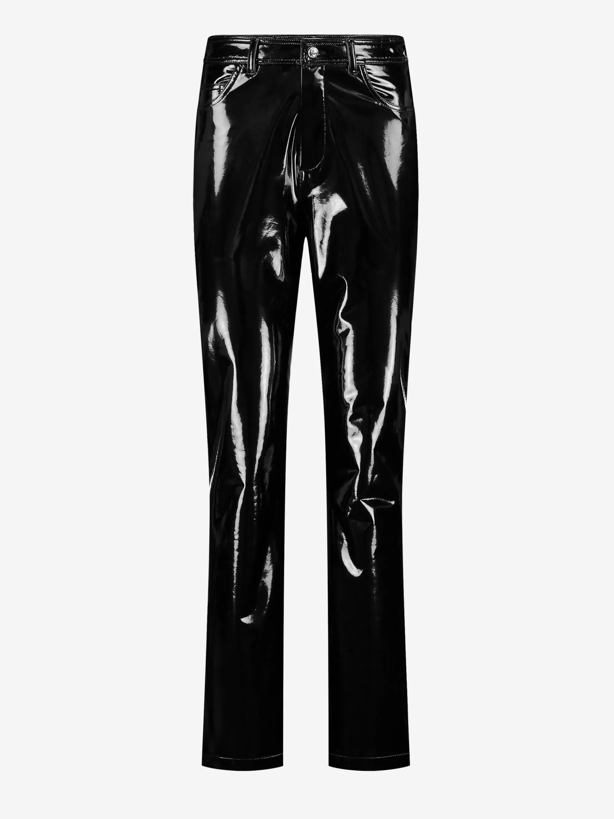 Women FIFTH HOUSE Pants & Jeans-Leather look pants with straight fit